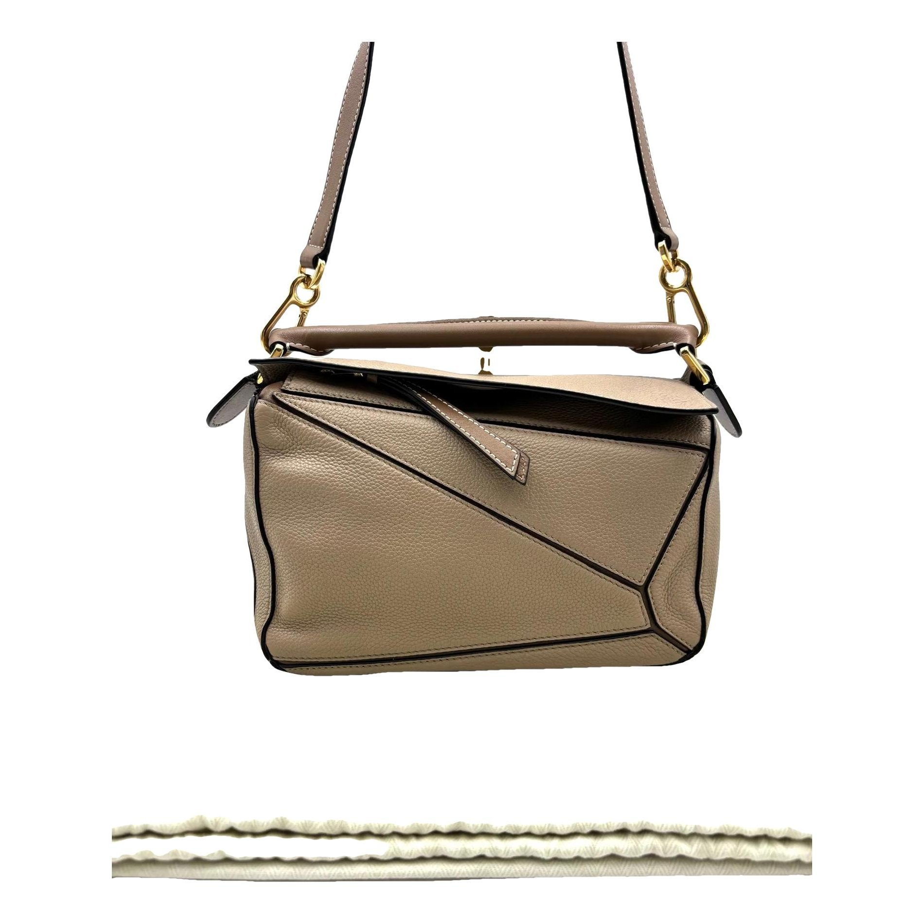 Puzzle leather crossbody bag