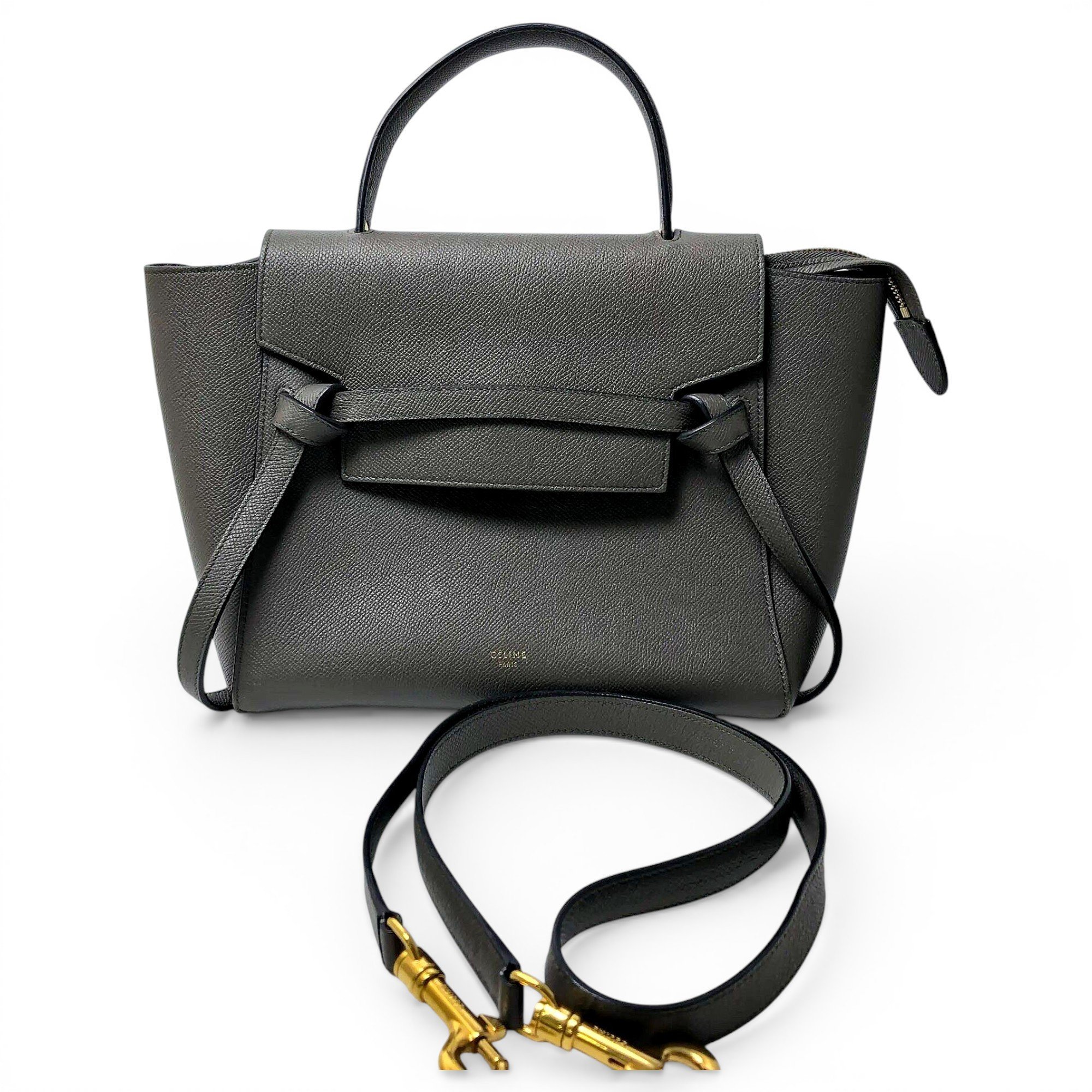 Belt leather handbag