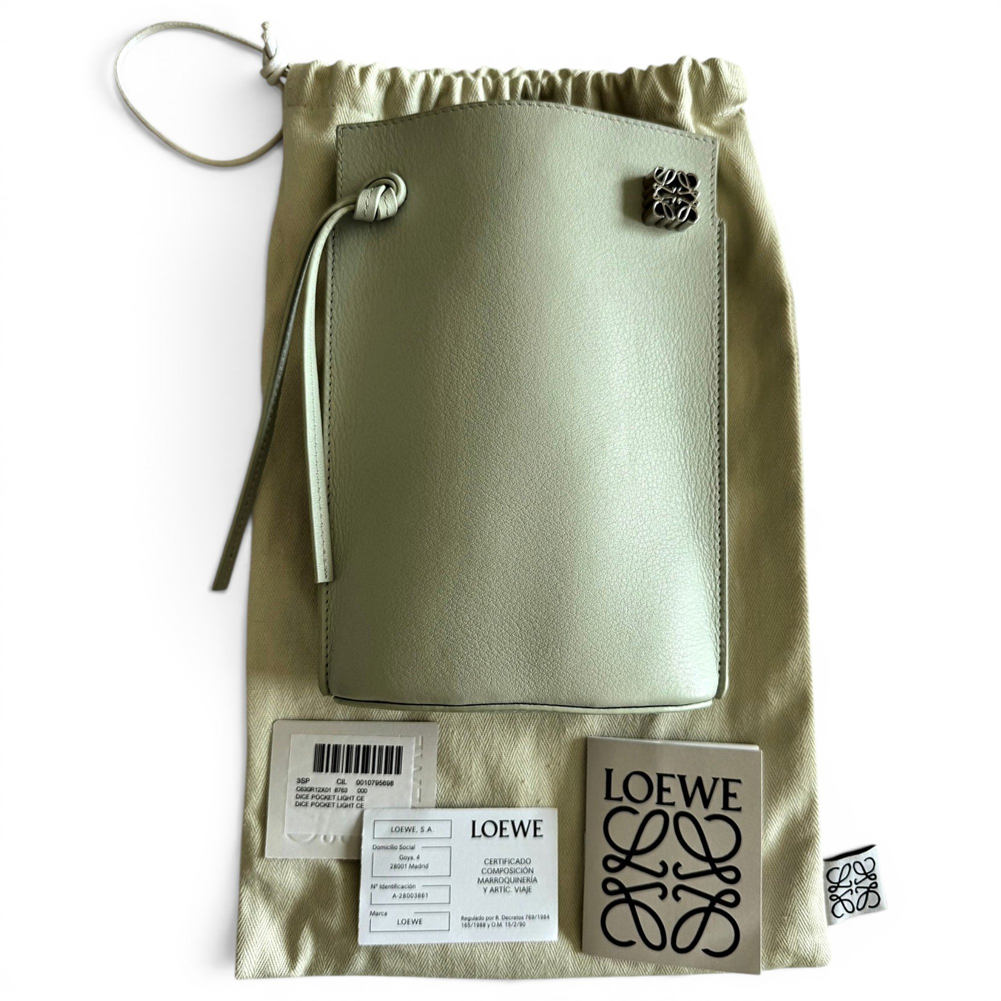 Dice Pocket leather mini bag