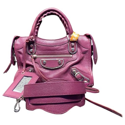Classic Metalic leather handbag