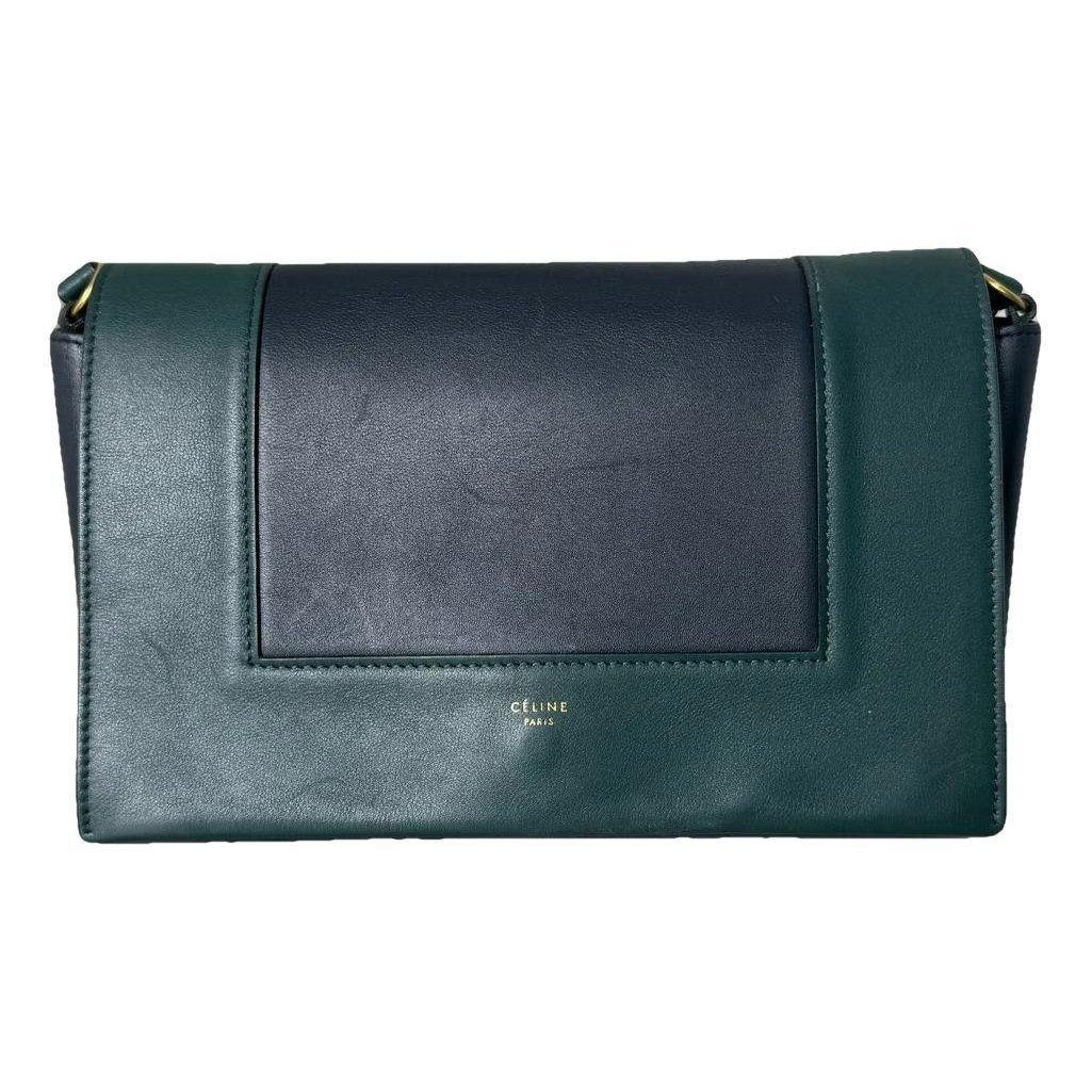 Frame leather handbag