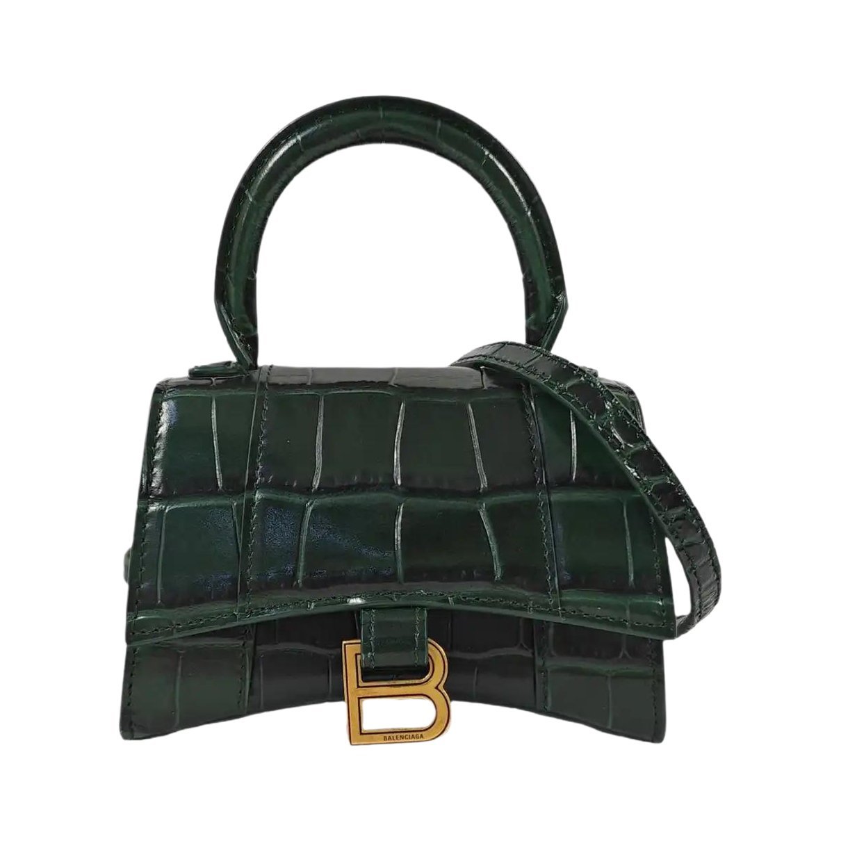 Hourglass leather mini bag