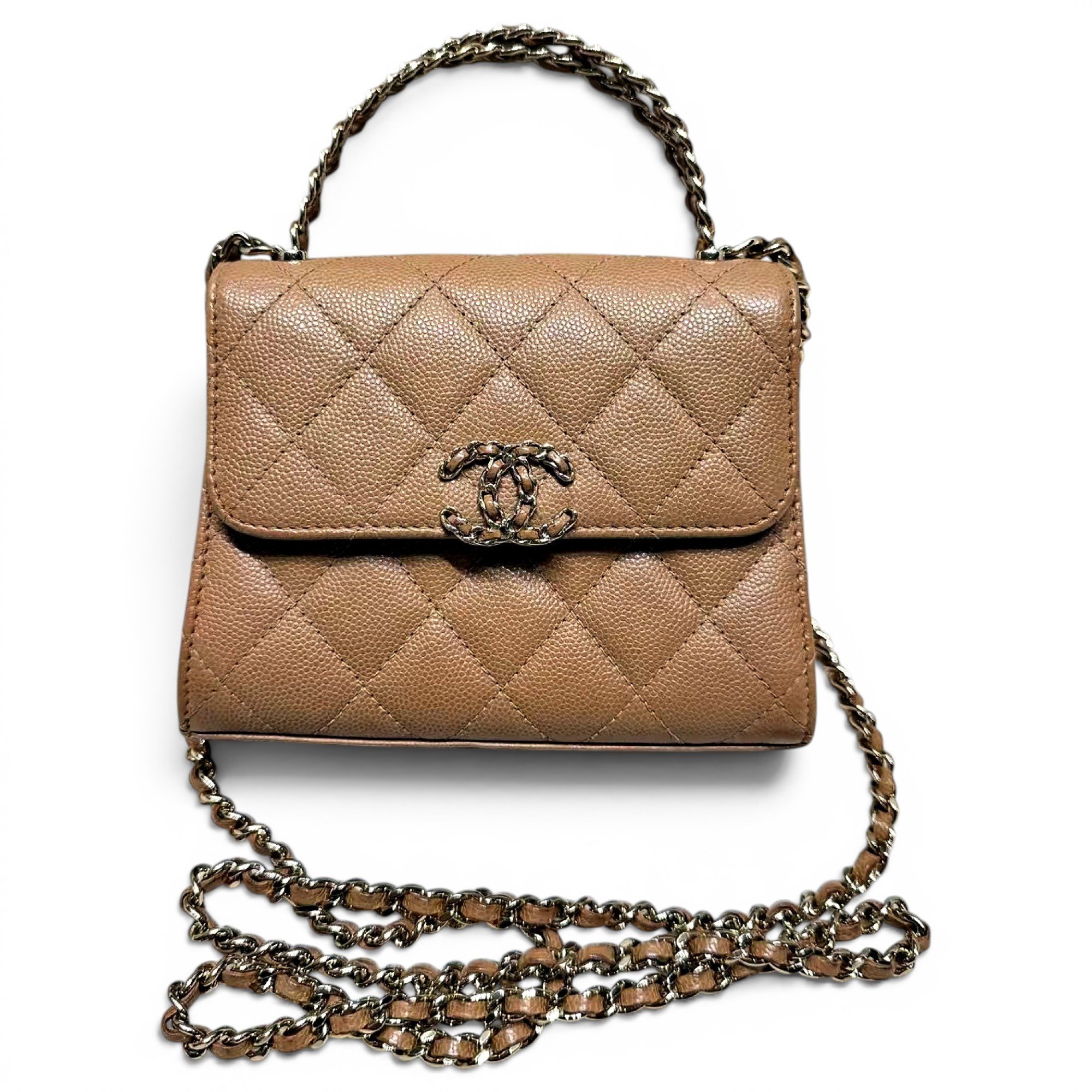 Wallet On Chain leather mini bag