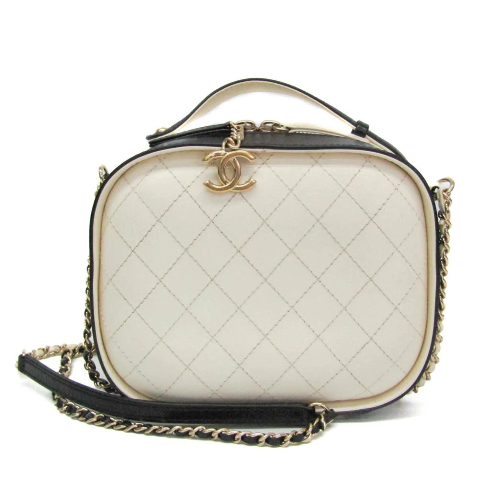 Vanity leather handbag