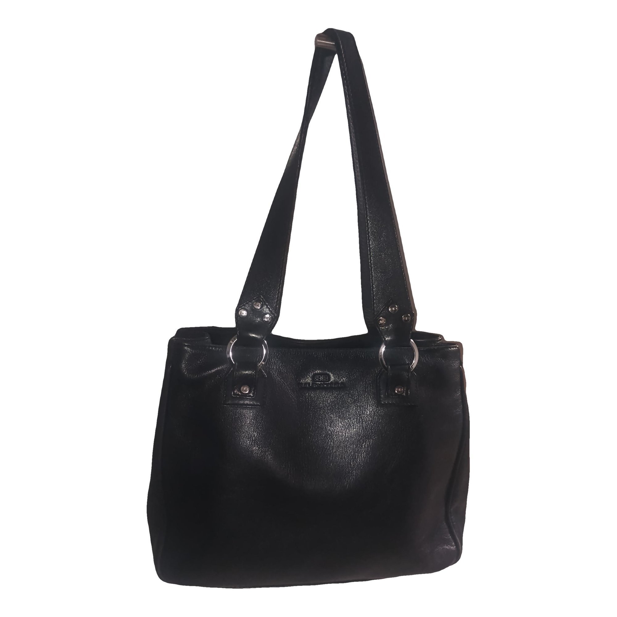 Leather clutch bag