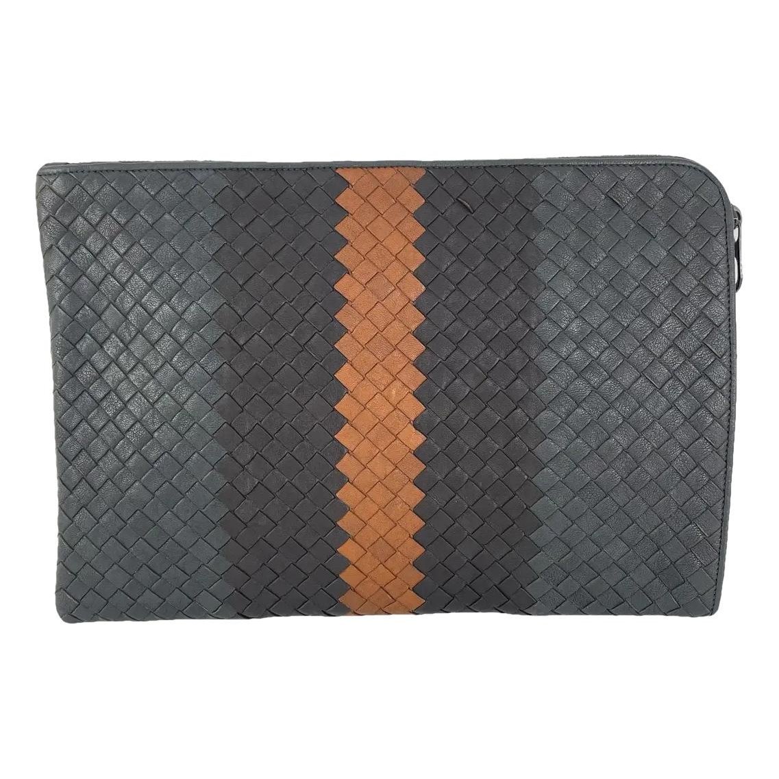 Leather clutch bag