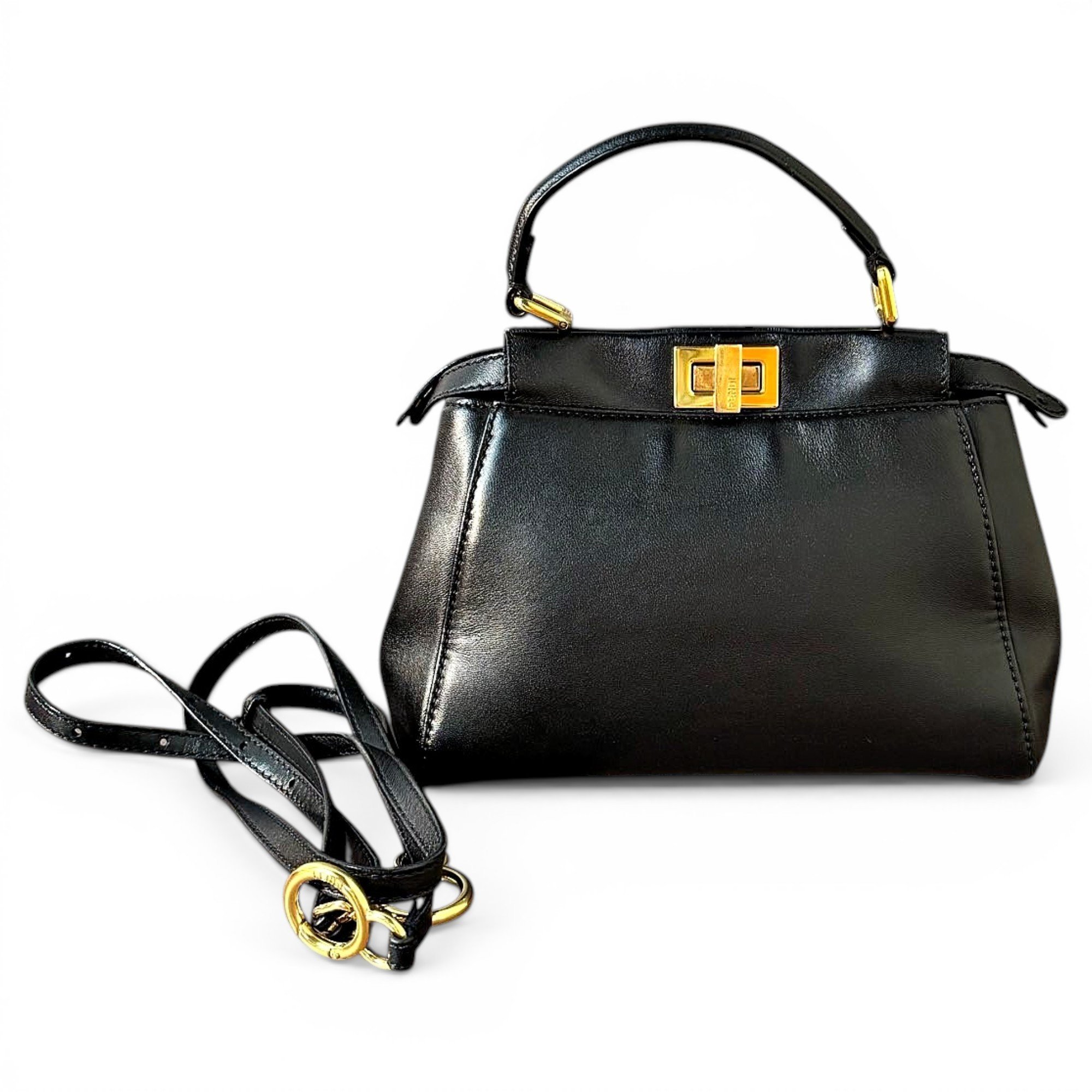 Peekaboo leather handbag