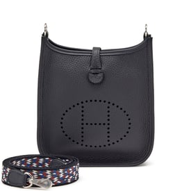 Hermes Black Clemence Mini Evelyne TPM 16 Palladium Hardware, 2023