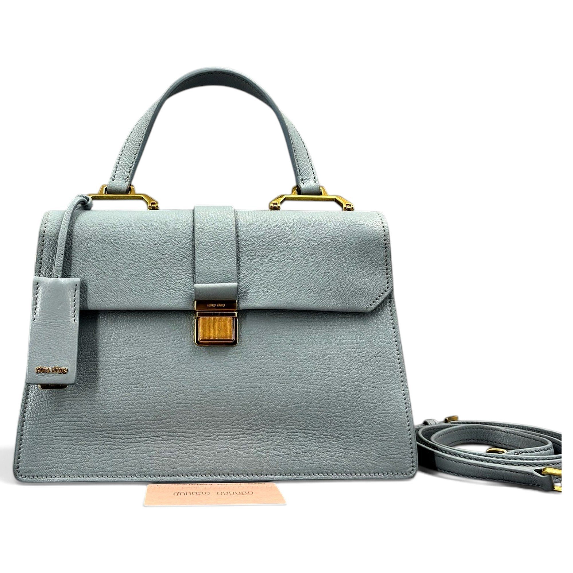 Madras leather handbag