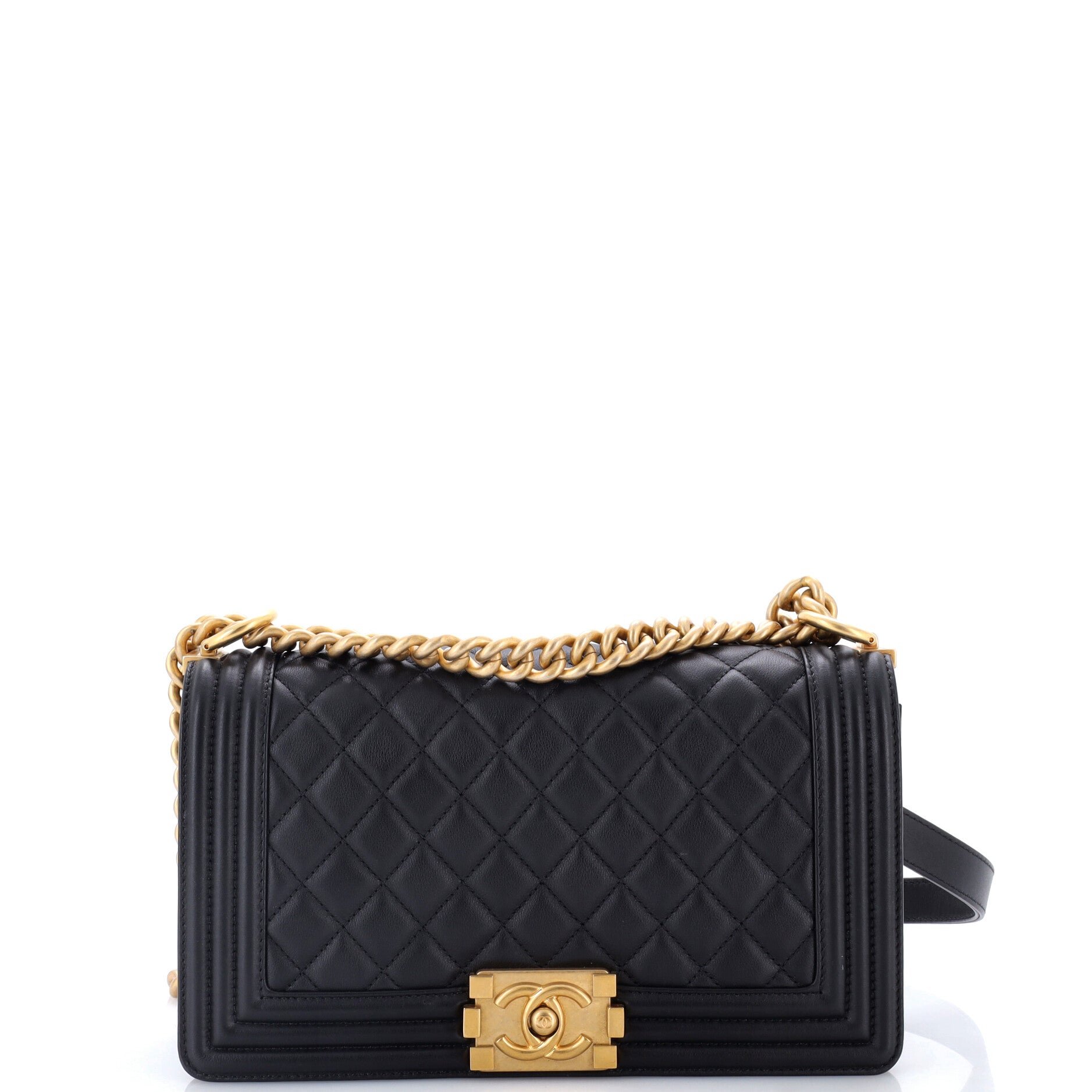 Boy Flap Bag Quilted Calfskin Old Medium