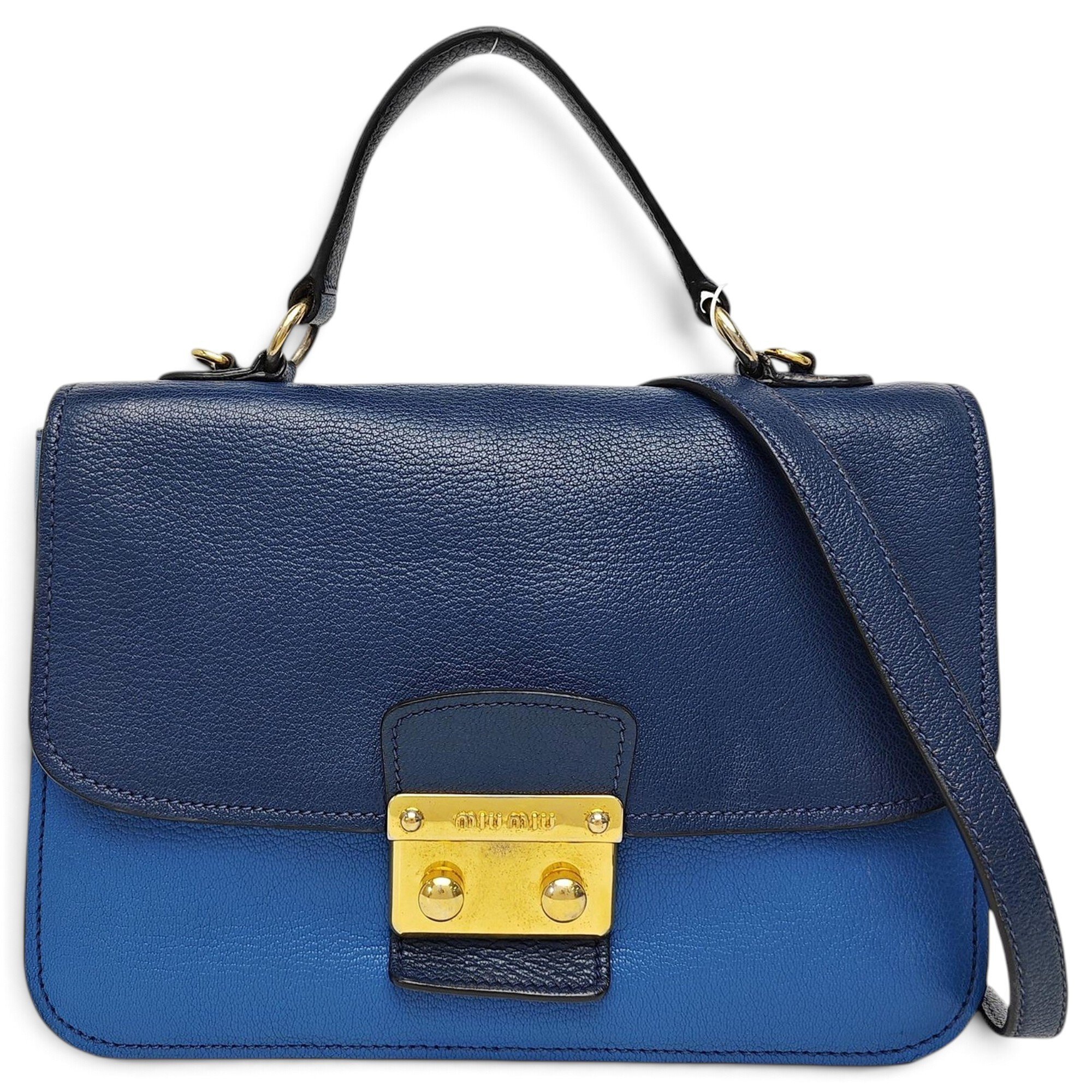 Madras leather handbag