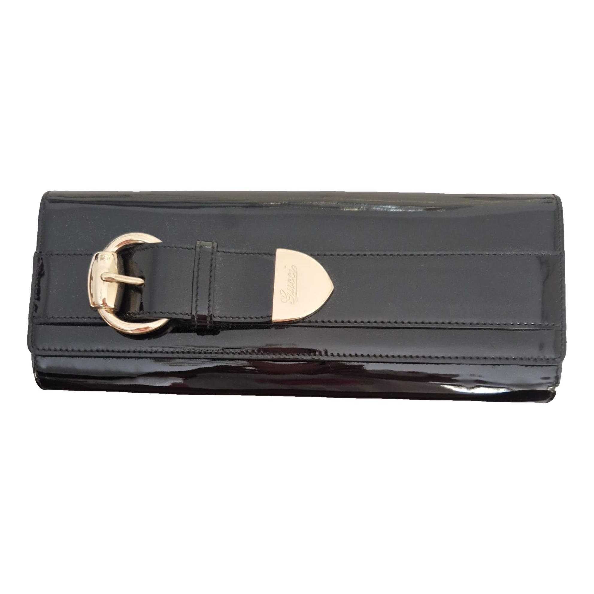 Leather clutch bag