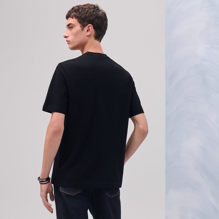 Noir "H" Embroidered T-shirt
