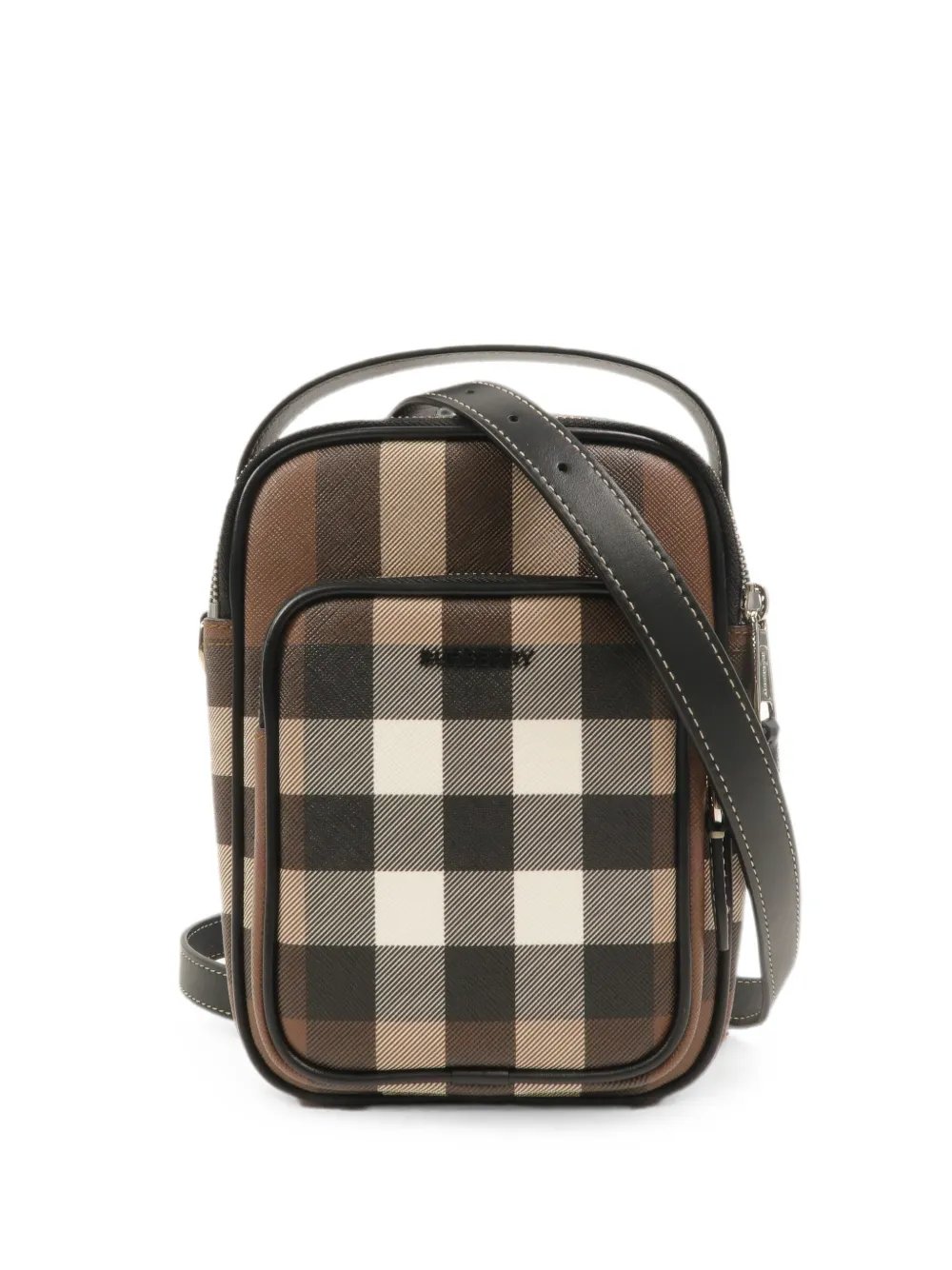 check-print shoulder bag