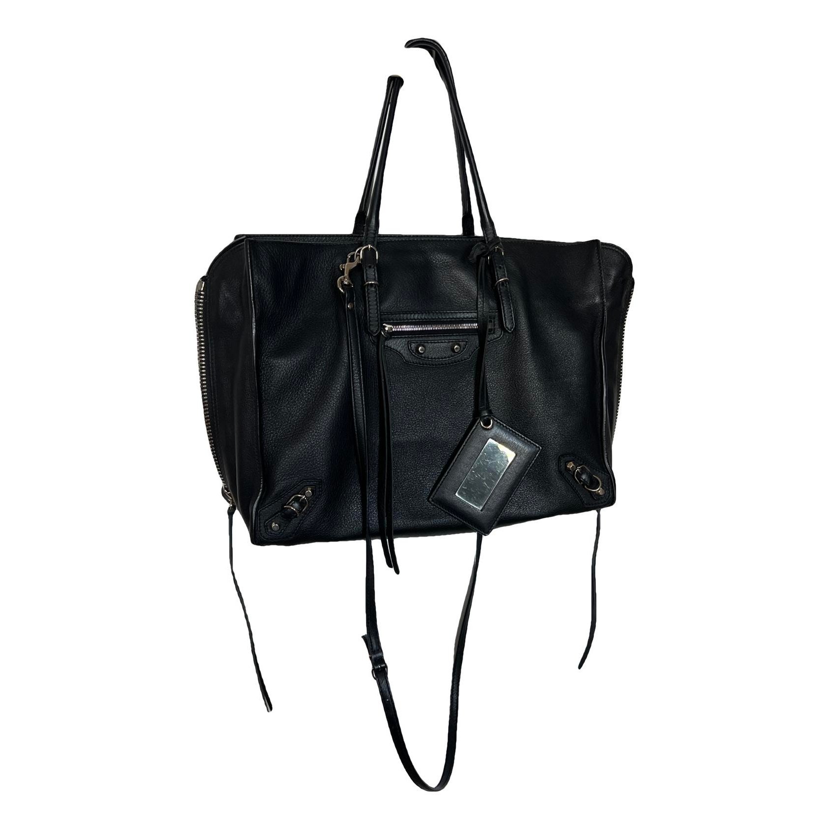 Papier leather handbag