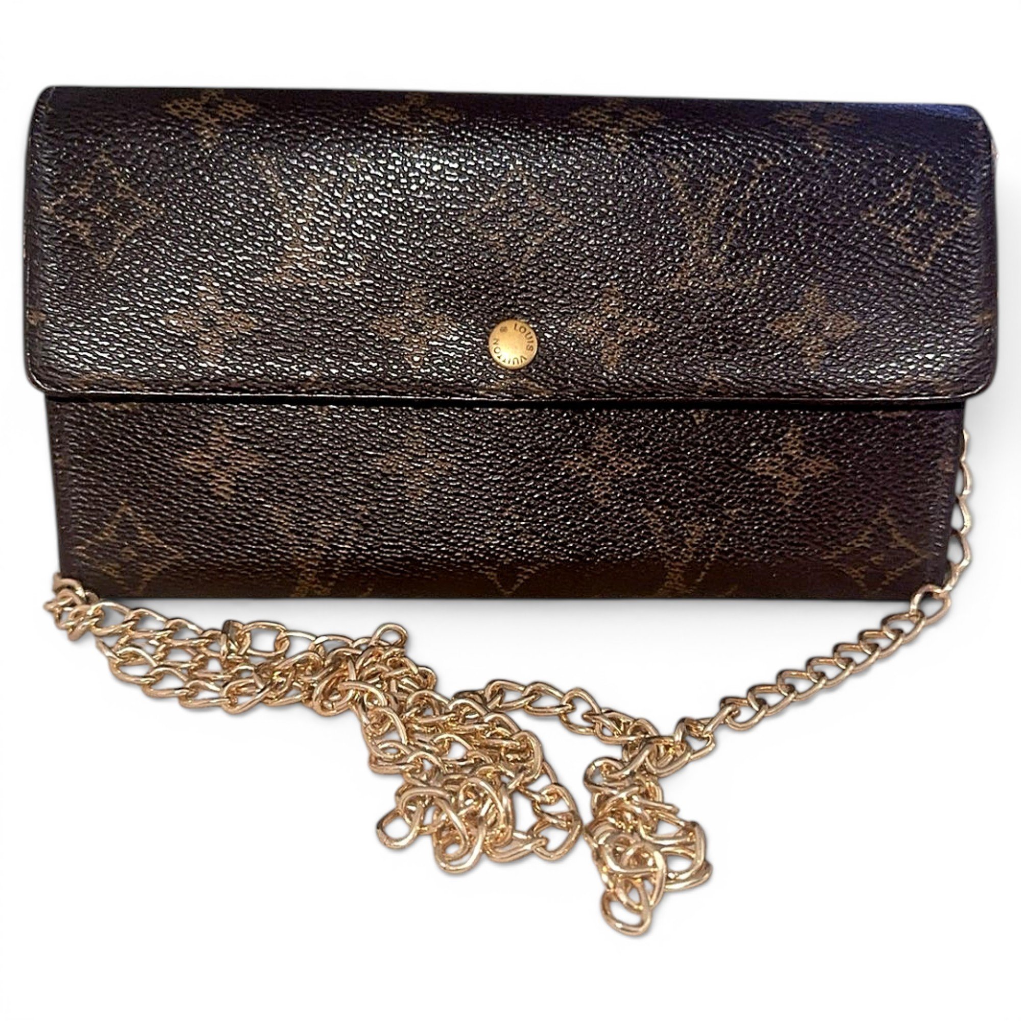 Leather clutch bag