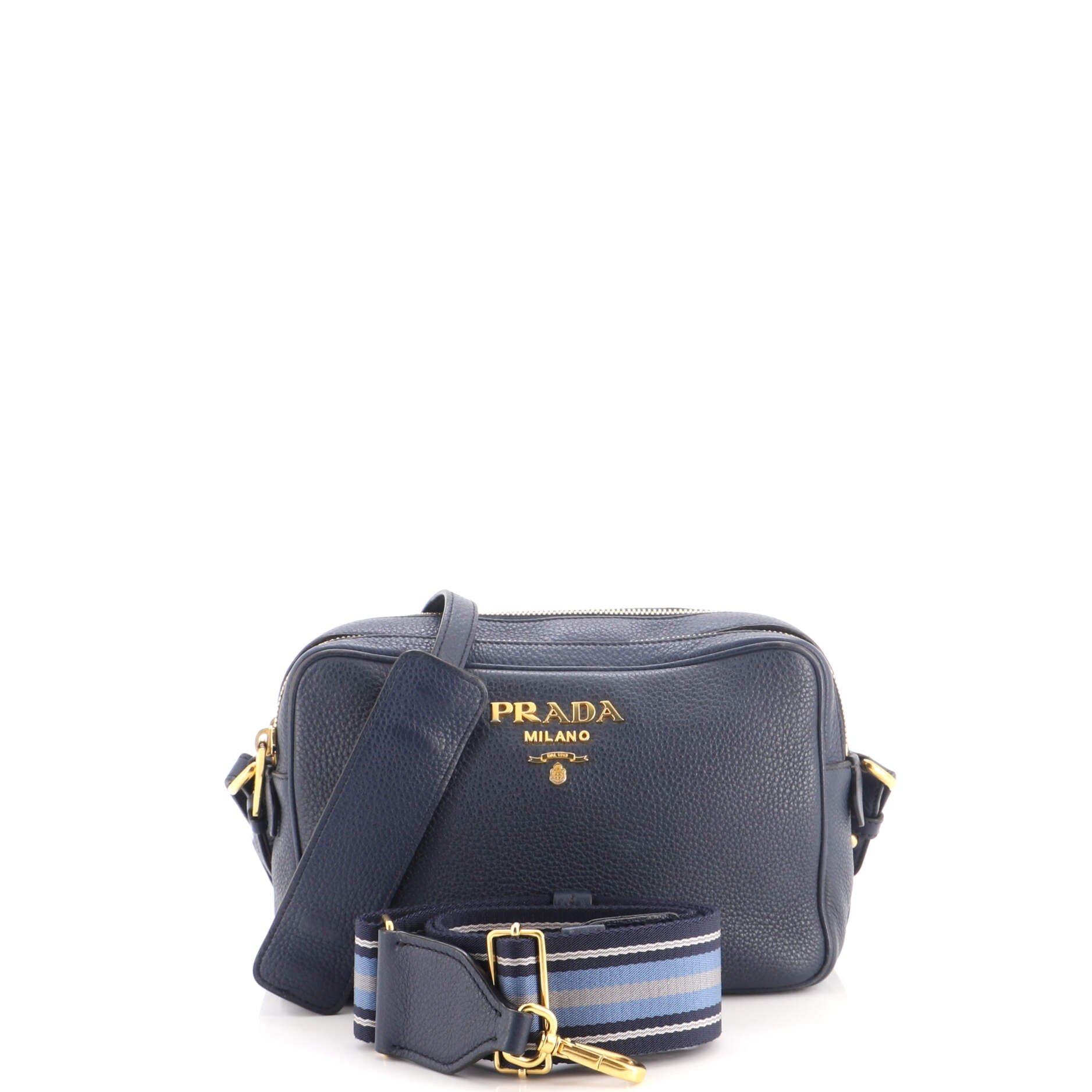 Dual Strap Double Zip Camera Bag Vitello Daino