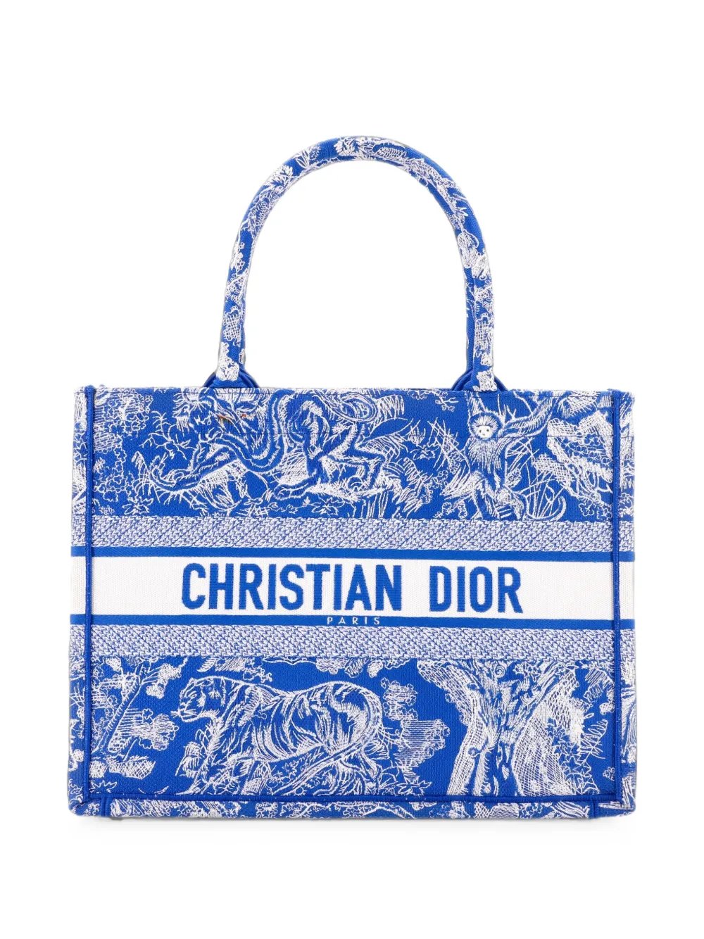 Book Embroidered Canvas Medium tote bag