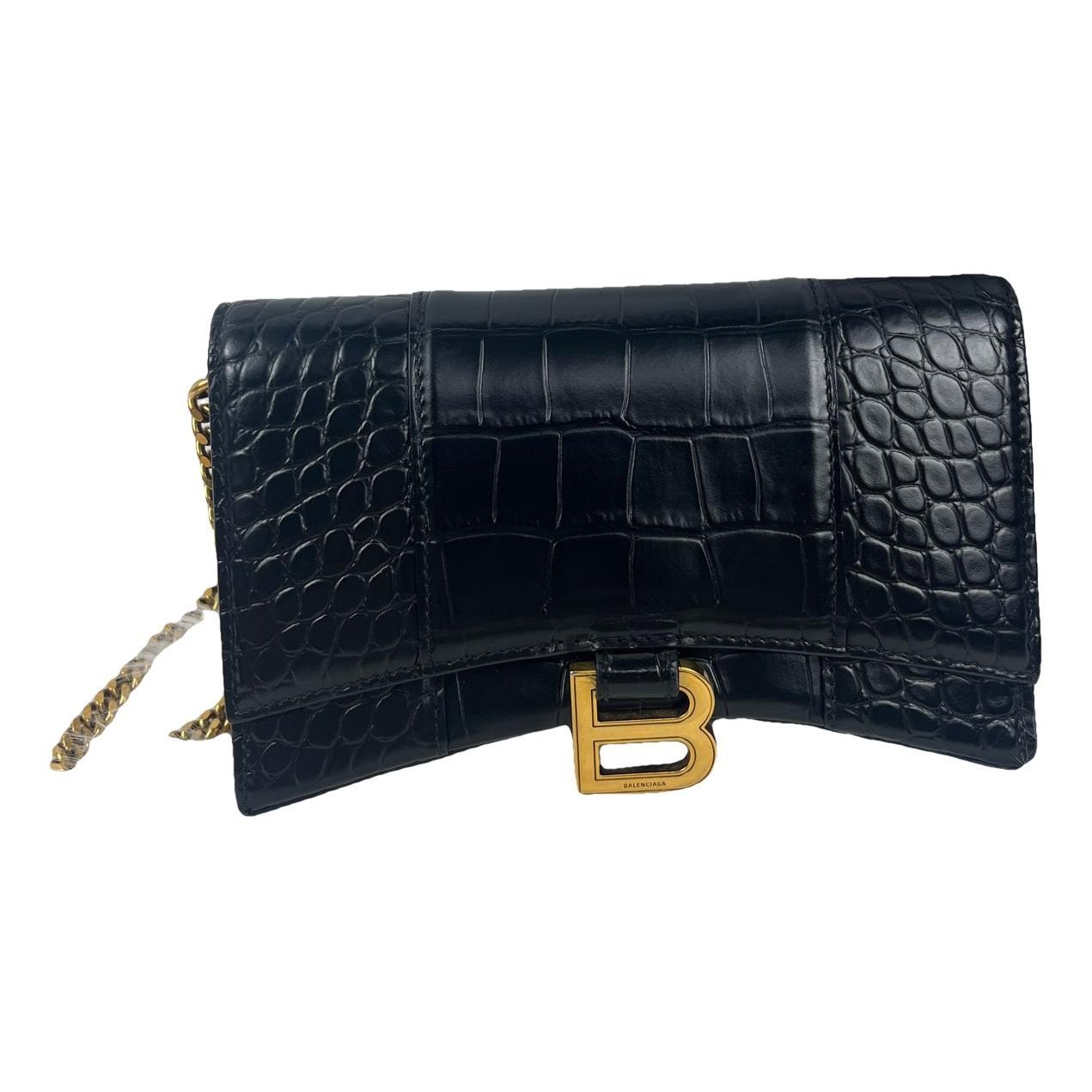 Hourglass leather tote