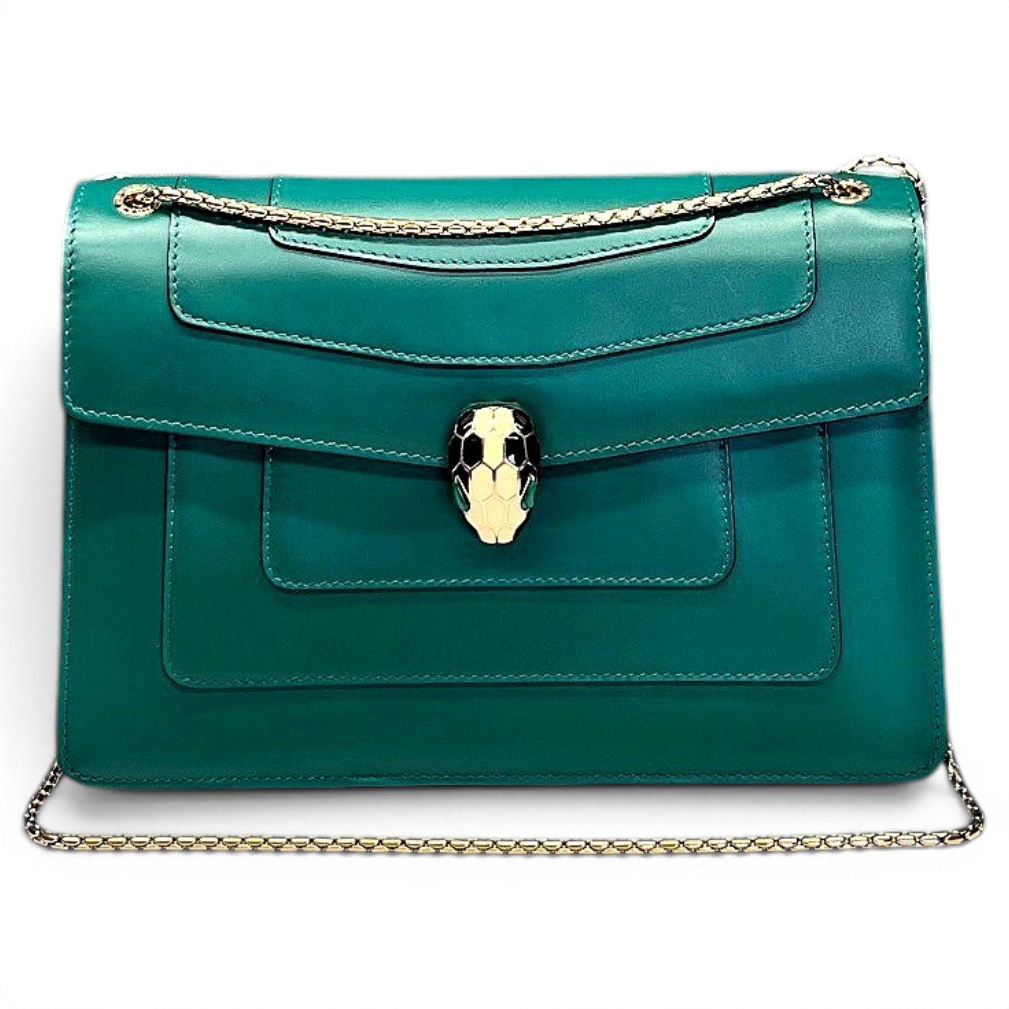 Serpenti leather handbag