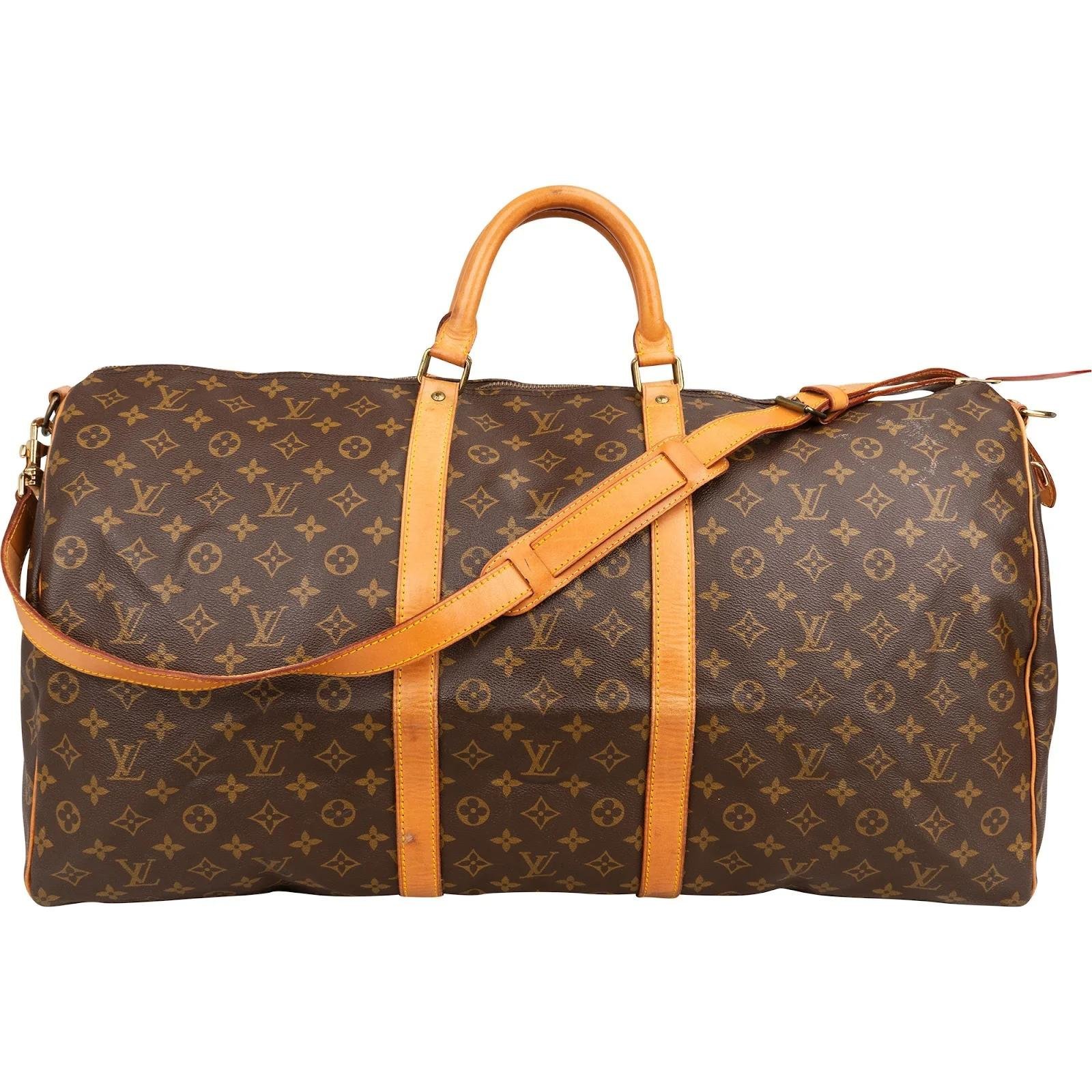 Keepall leather travel bag