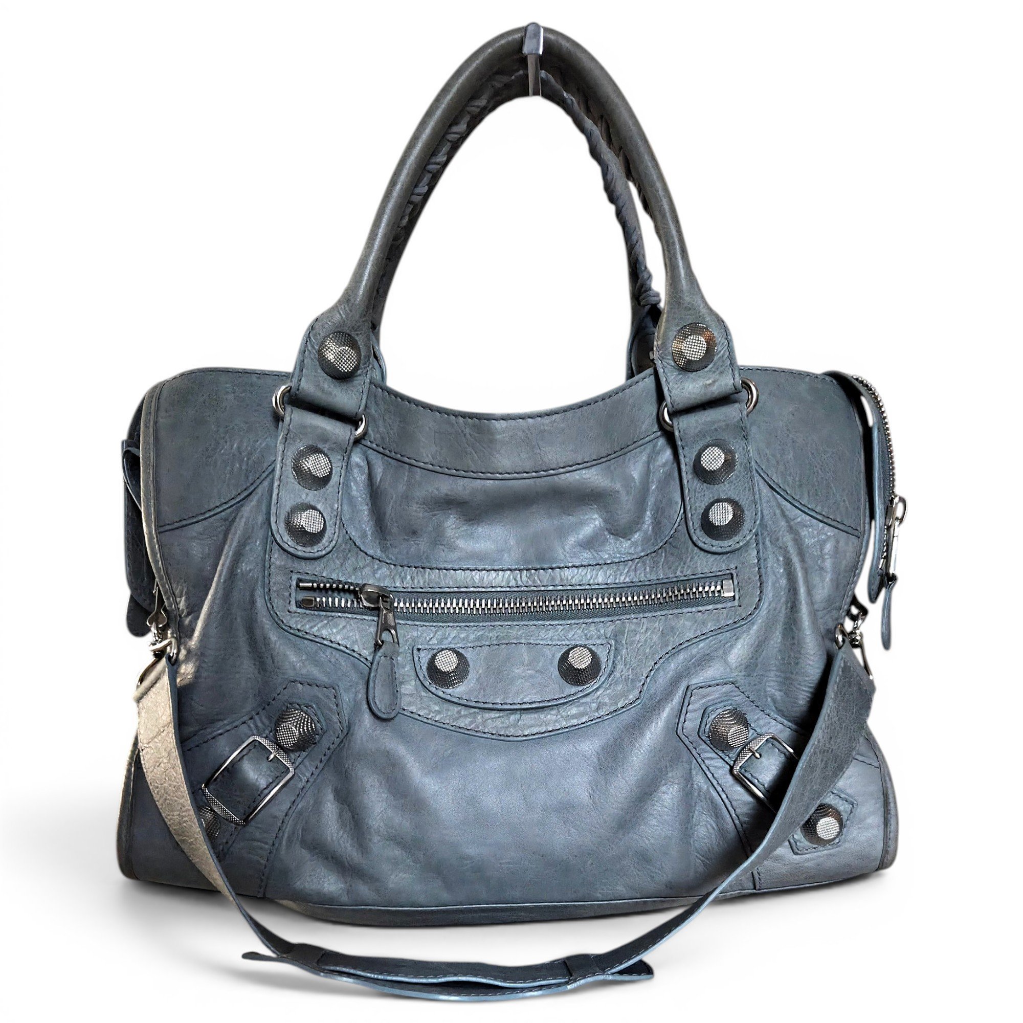 City leather handbag