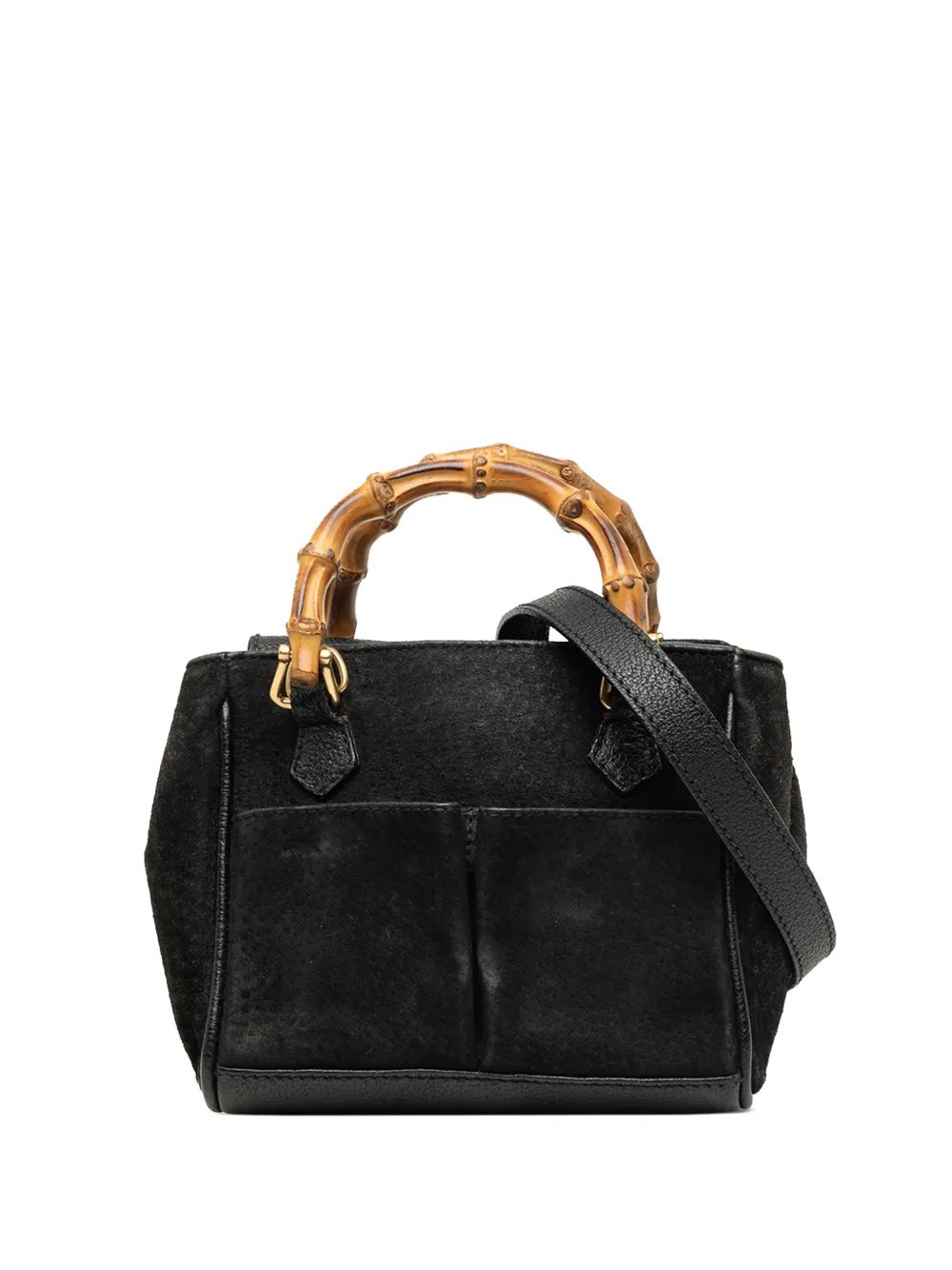 20th Century Mini Suede Bamboo satchel