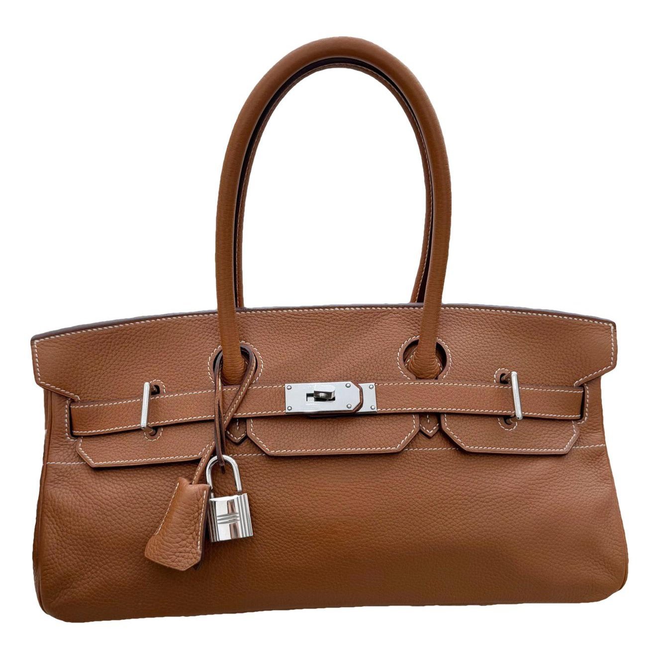 Hermes Birkin Handbag Gold Togo Leather