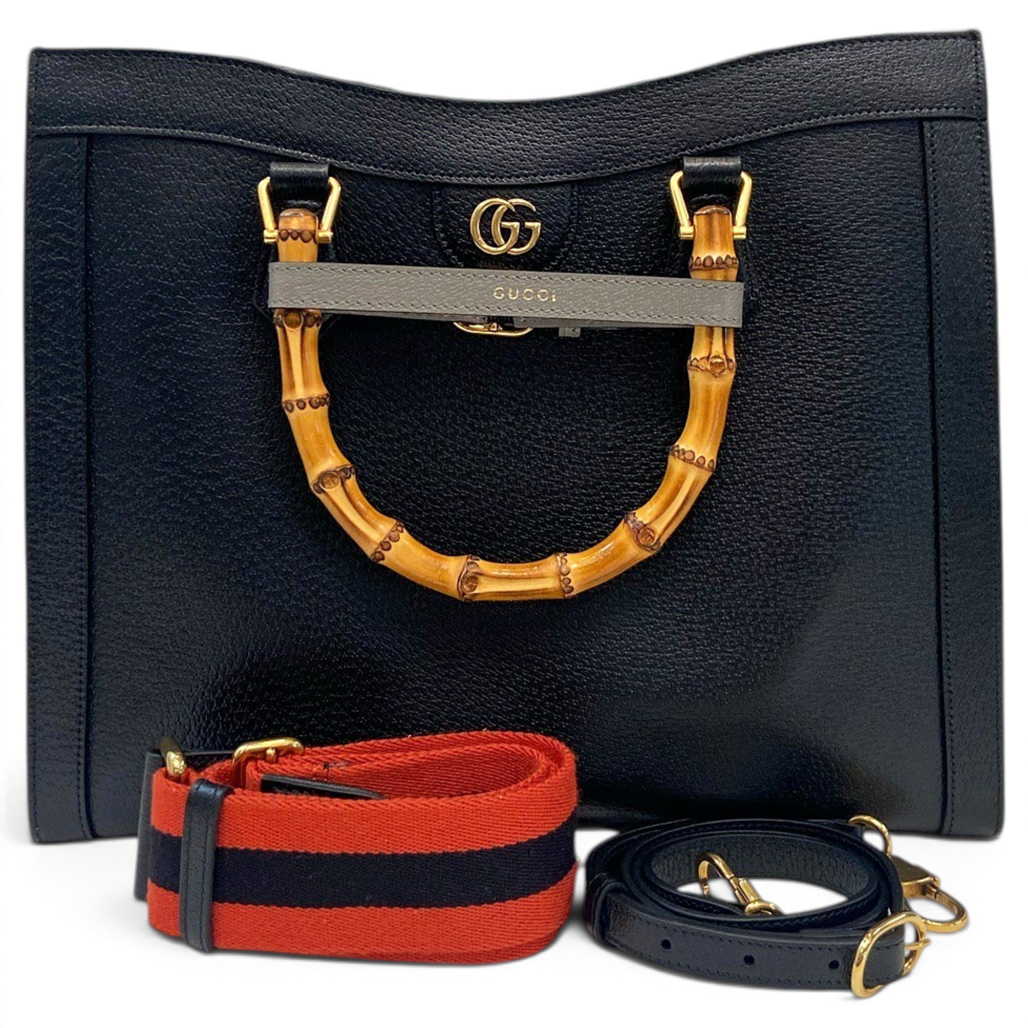 Diana Bamboo leather handbag