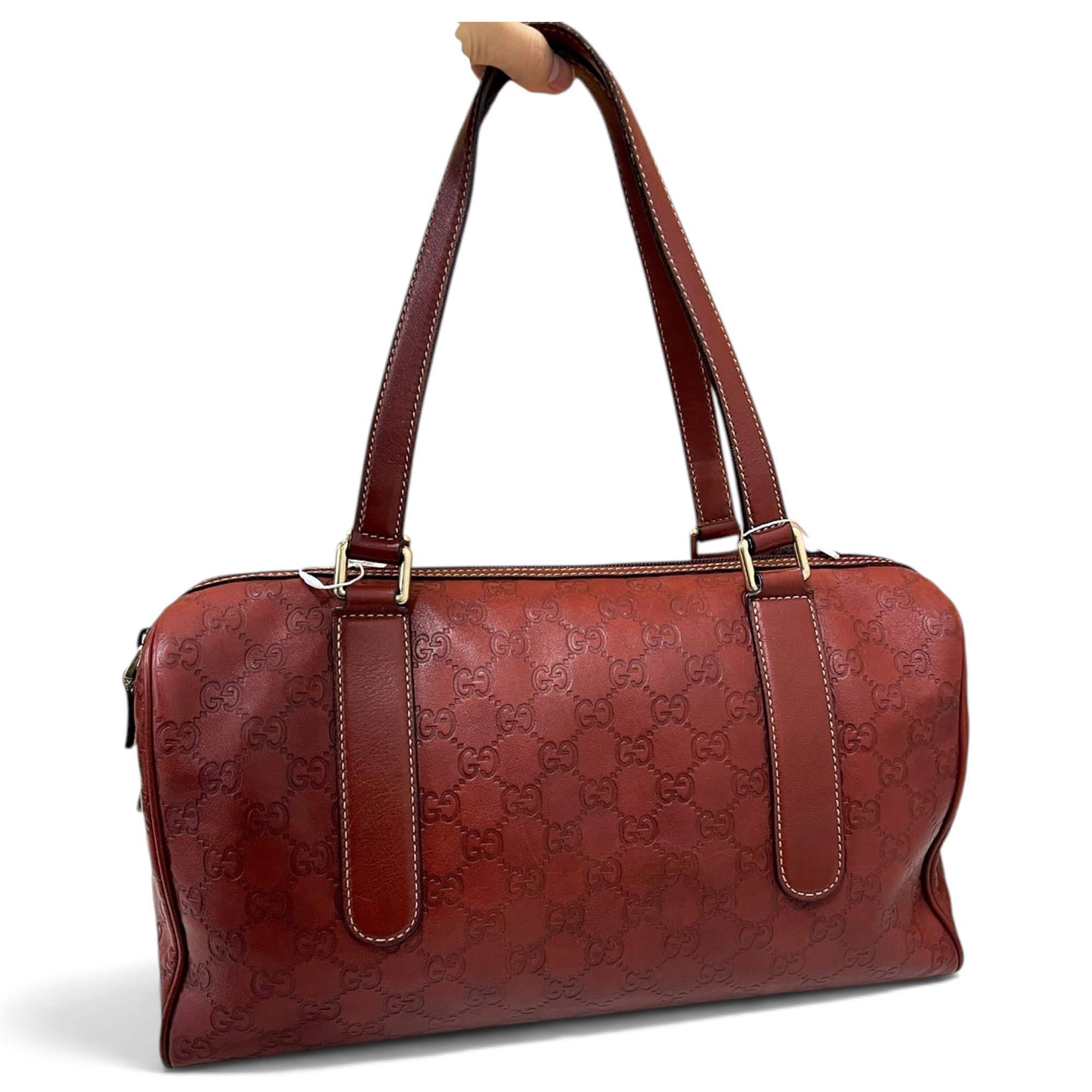 Leather bowling bag