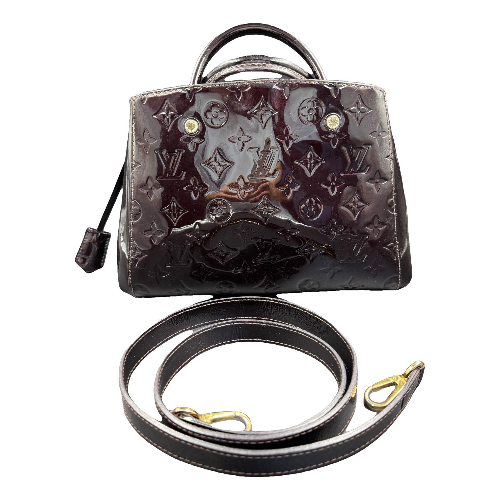 Montaigne patent leather handbag