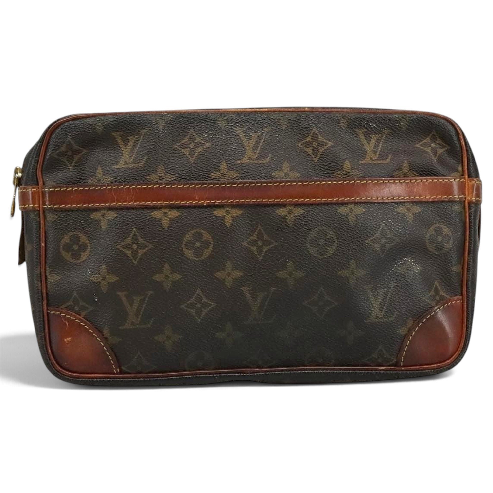 Leather clutch bag