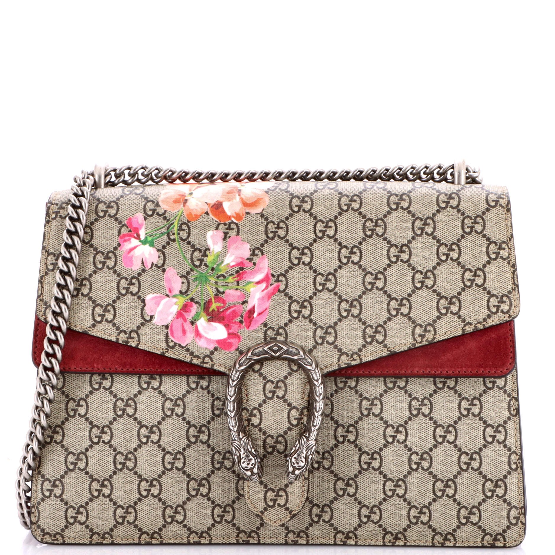 Dionysus Bag Blooms Print GG Coated Canvas Medium