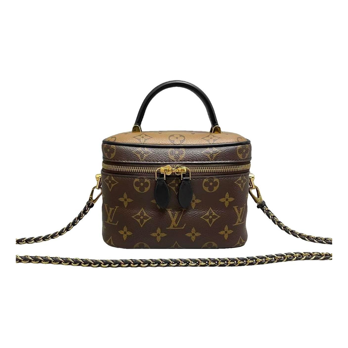 Vanity leather handbag