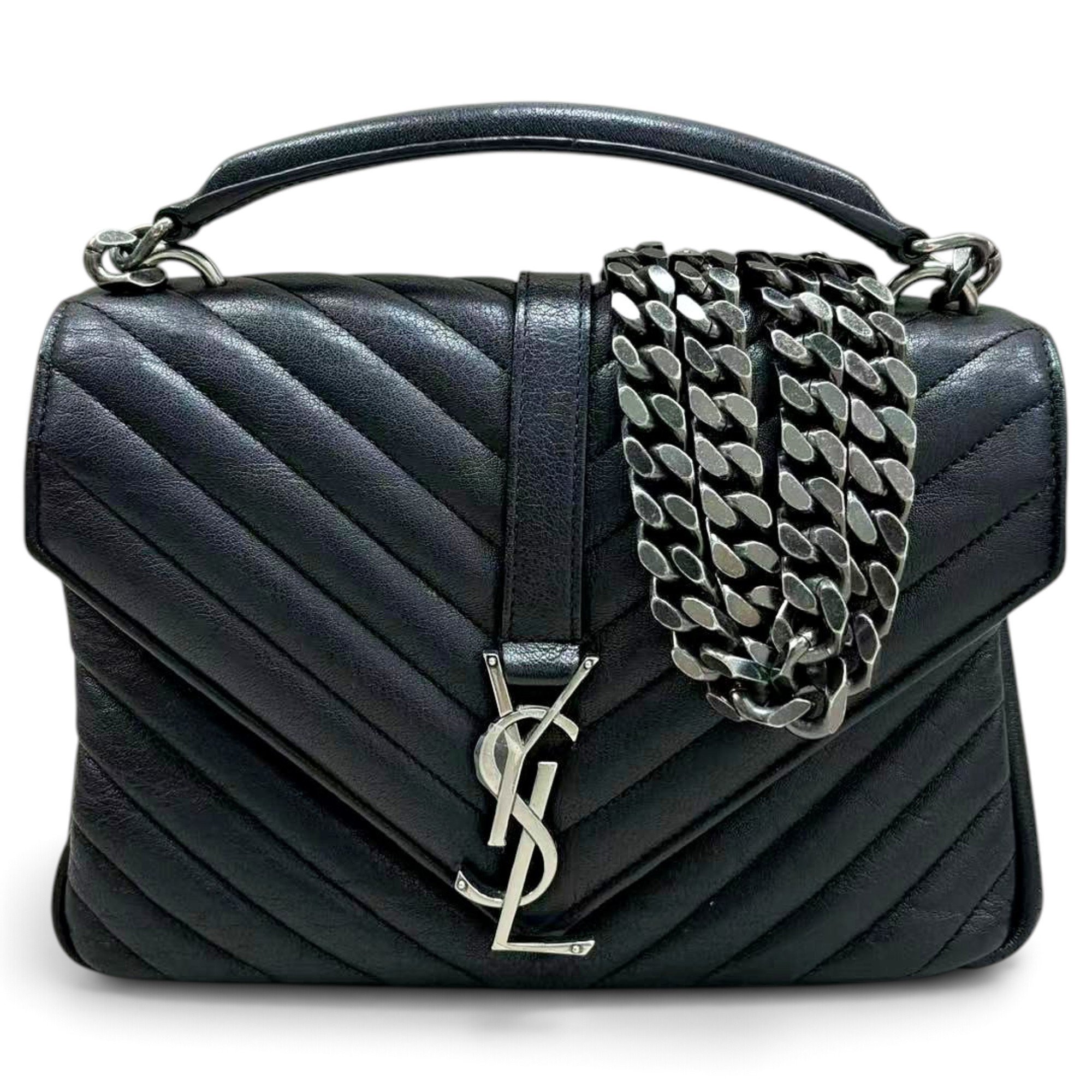 Collége monogramme leather handbag
