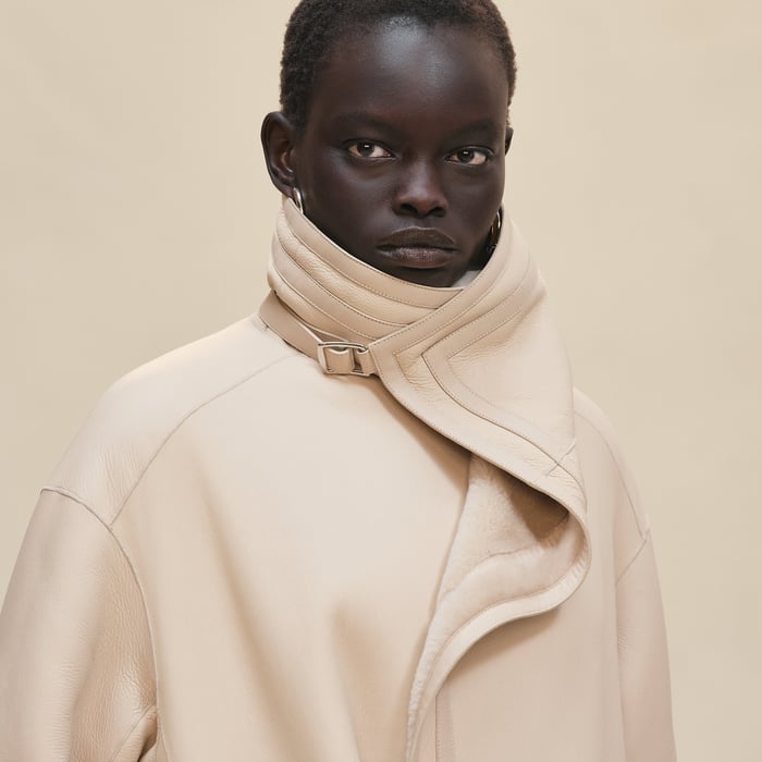 Beige Glaise Reversible Coat