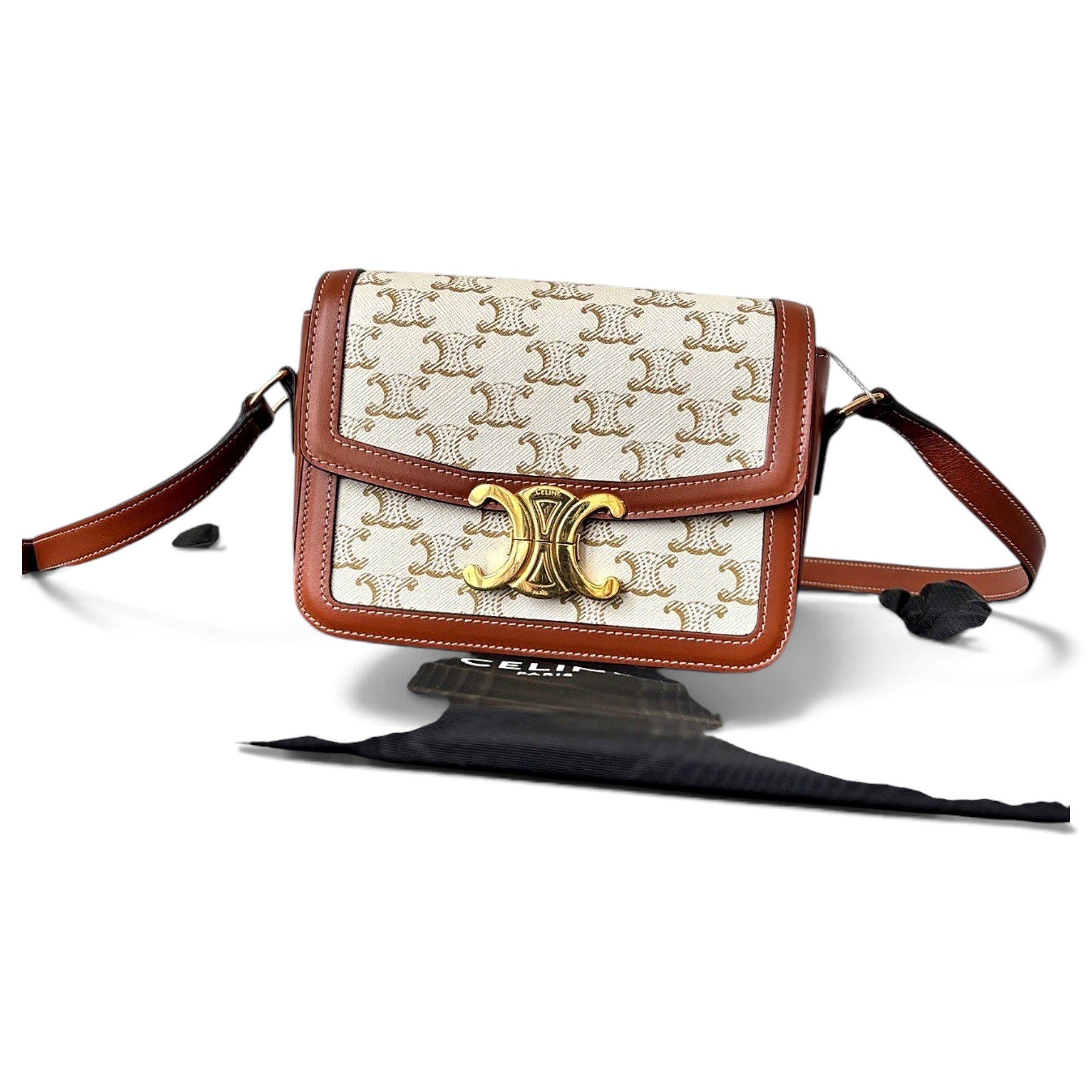 Triomphe leather handbag