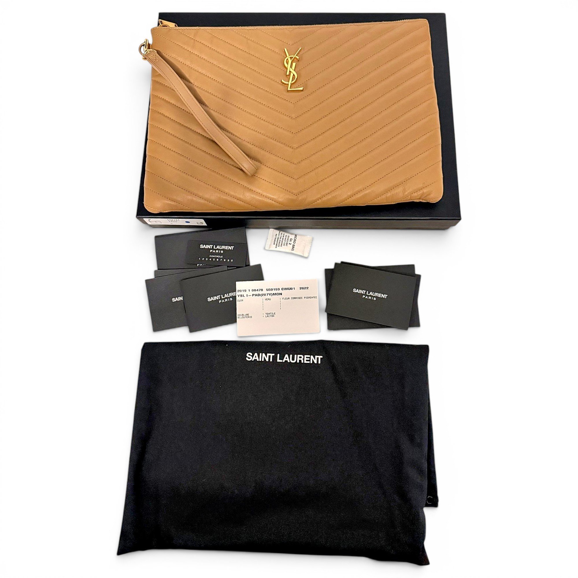 Cassandre leather clutch bag