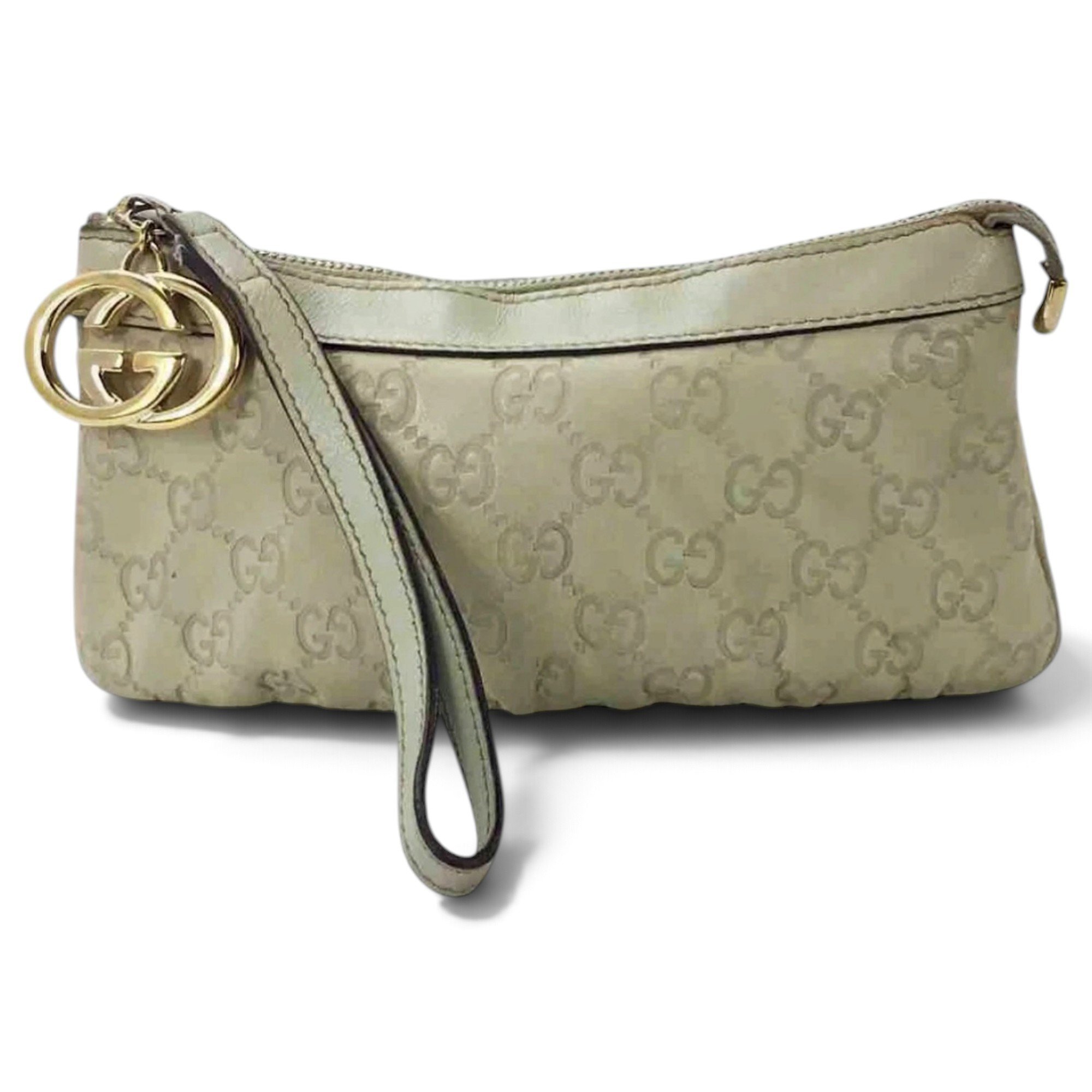 Leather clutch bag