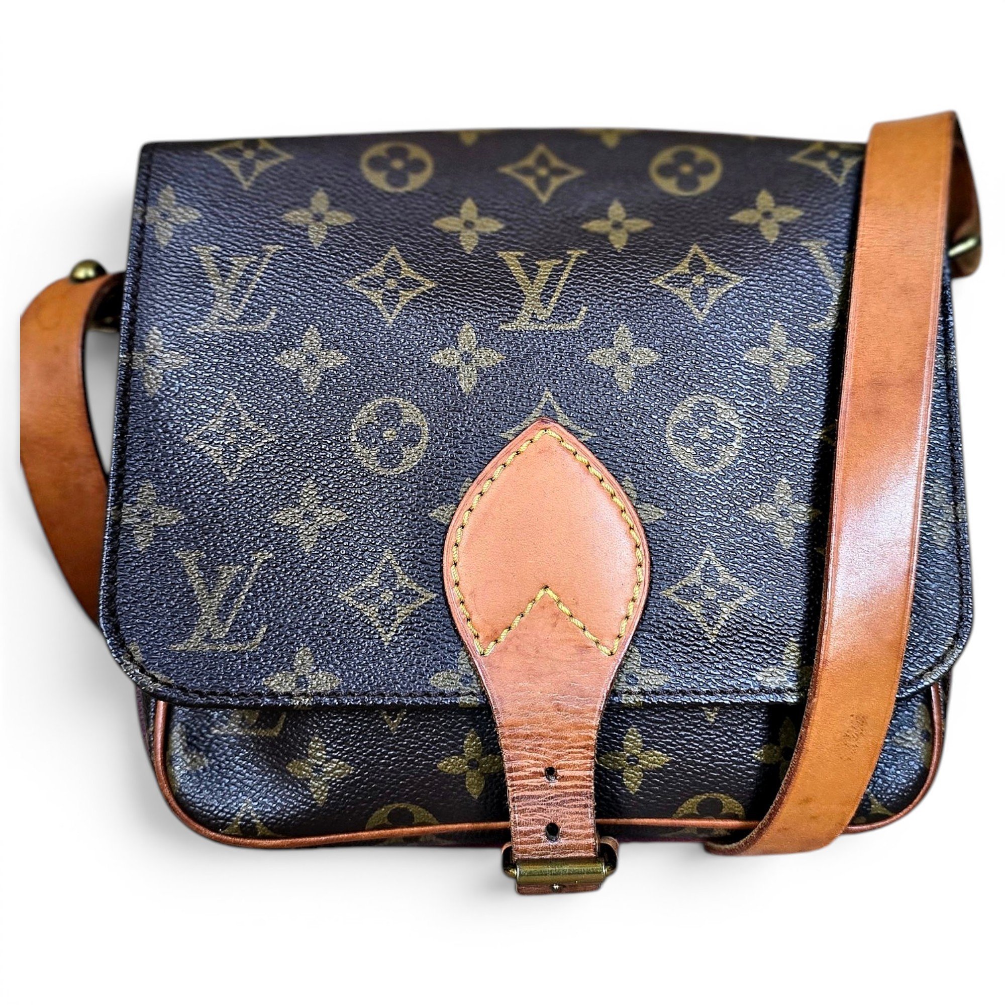 Cartouchière leather crossbody bag