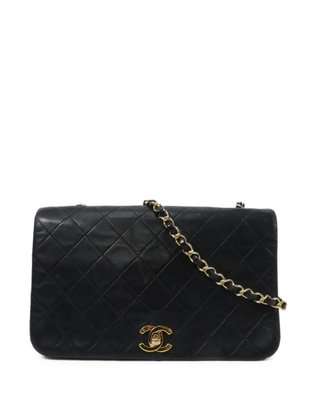 quilted CC turn-lock cross body bag
