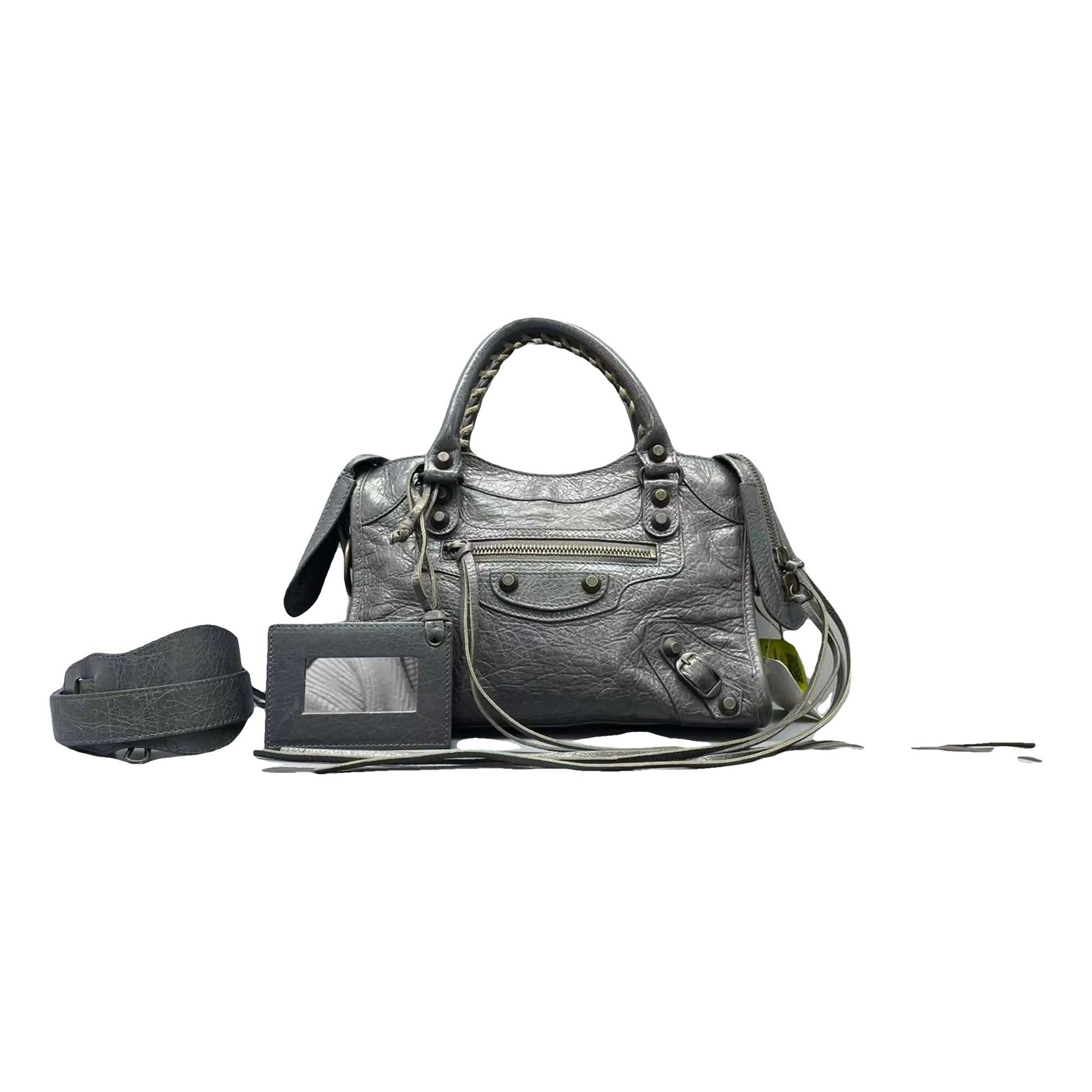 Classic Metalic leather handbag
