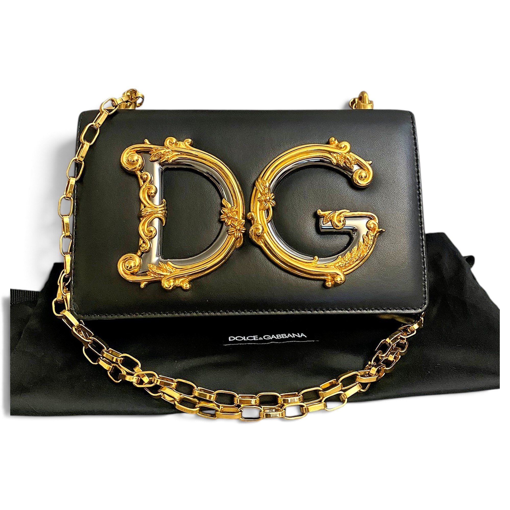 DG Girls leather clutch bag