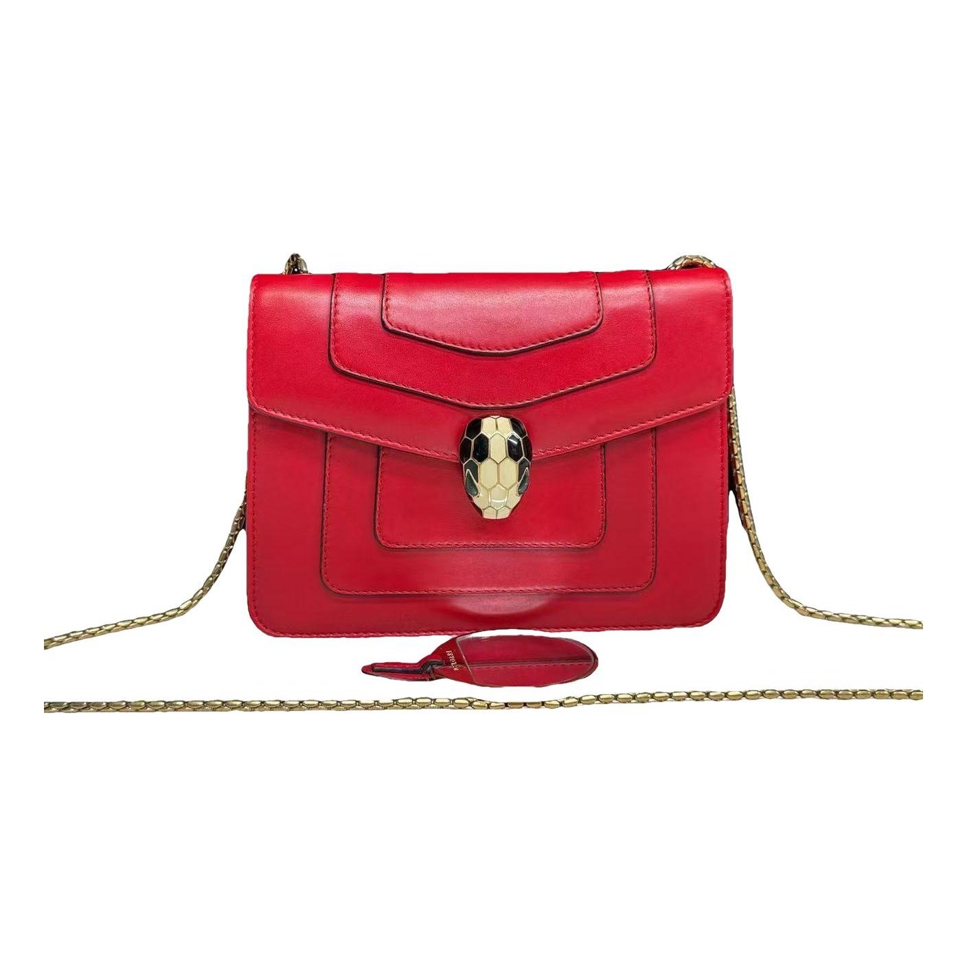 Serpenti leather handbag