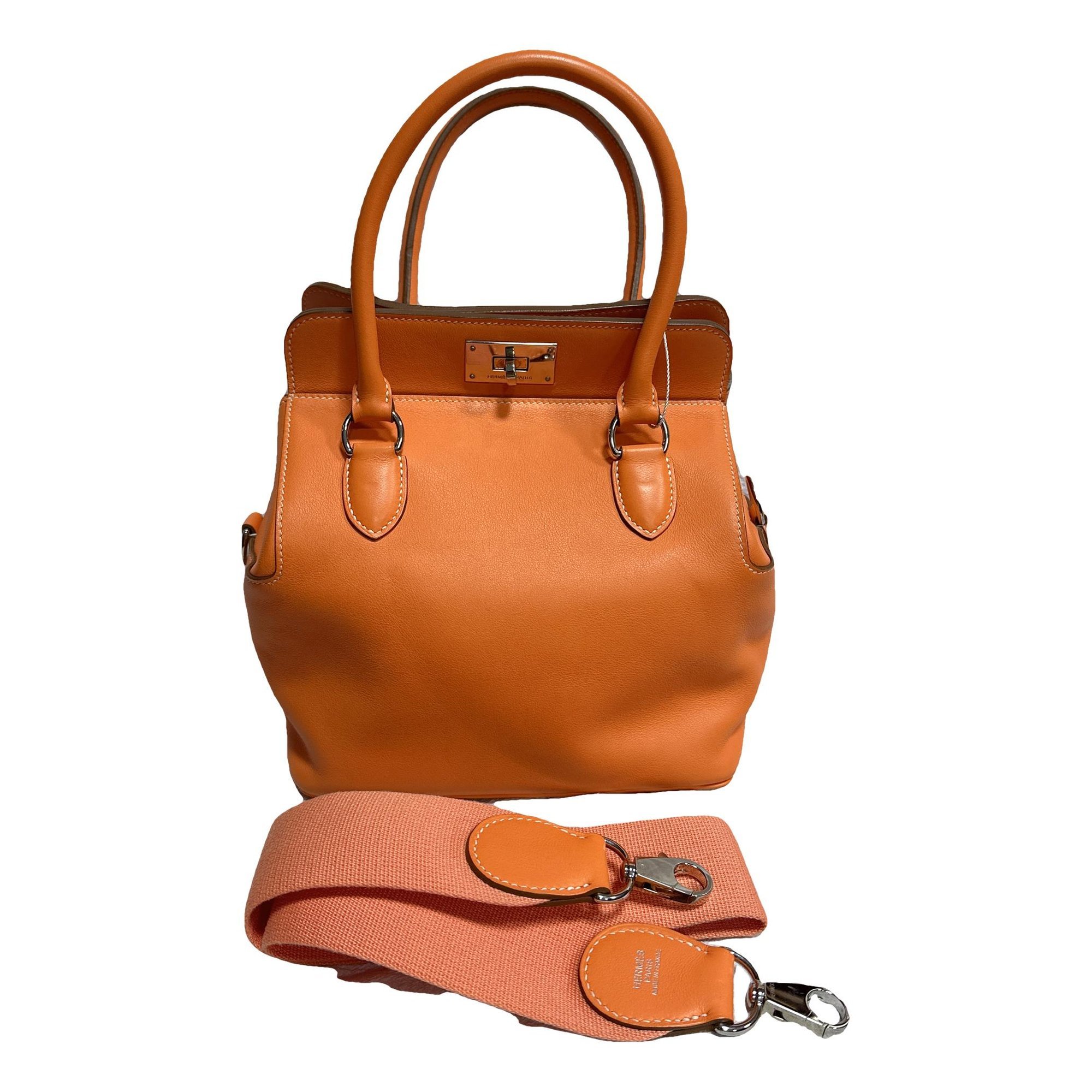 Toolbox leather handbag
