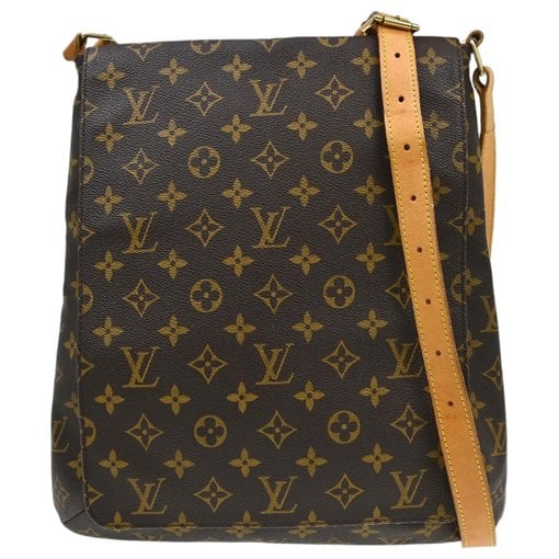 Musette cloth handbag