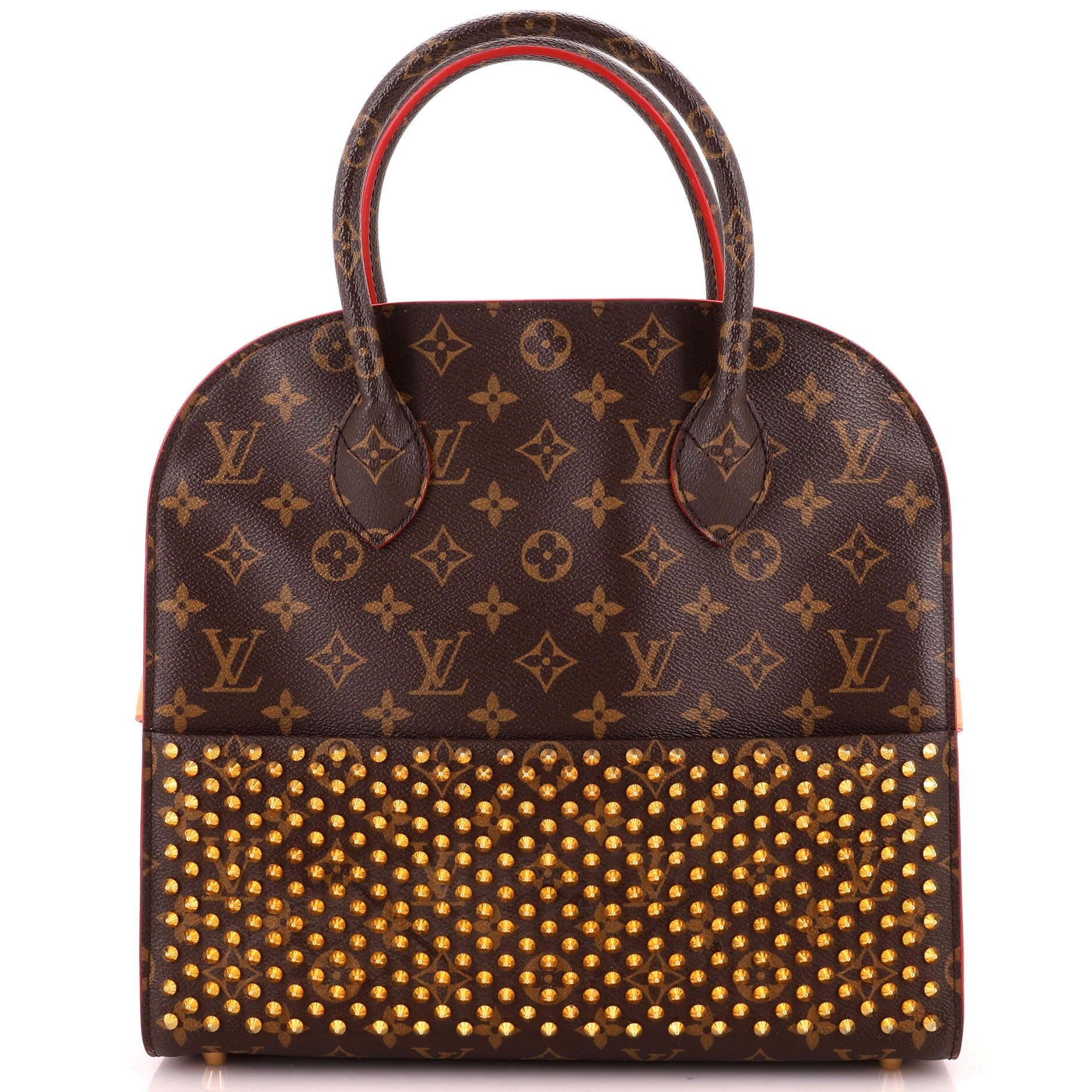 x Christian Louboutin Shopping Bag Calf Hair and Monogram Canvas