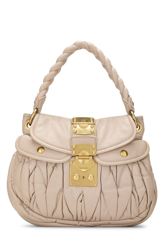 Miu Miu Pink Calfskin Buckle Hobo