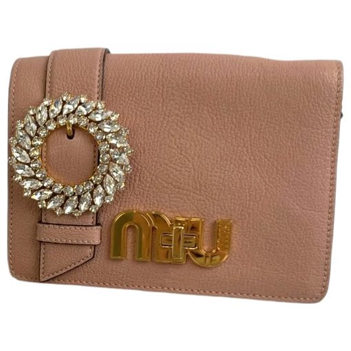 My Miu leather handbag