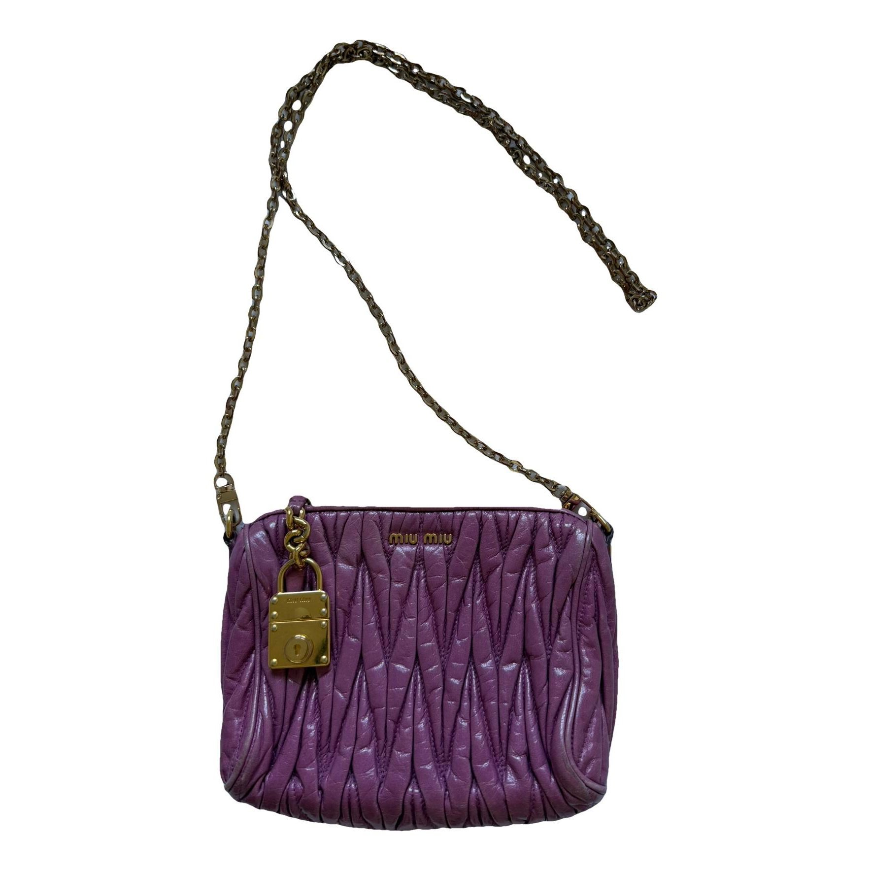 Matelassé leather clutch bag